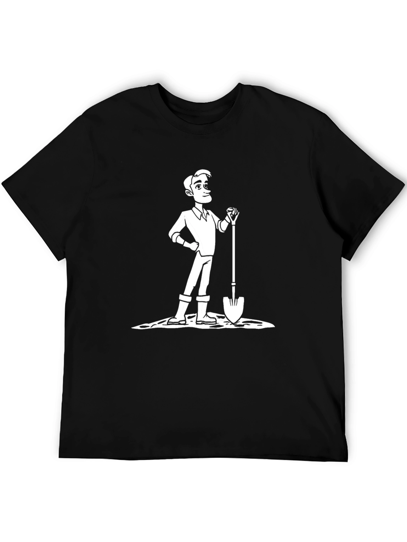 Cartoon Gardener Graphic T-Shirt