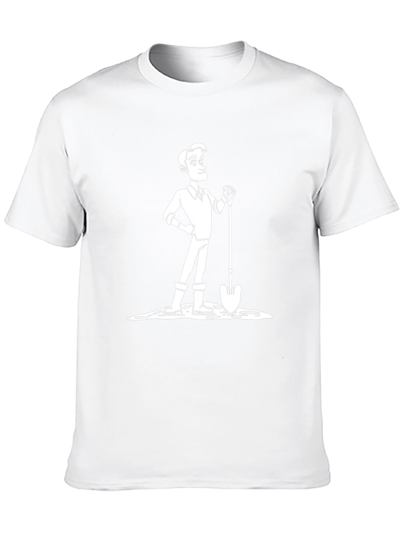 Cartoon Gardener Graphic T-Shirt