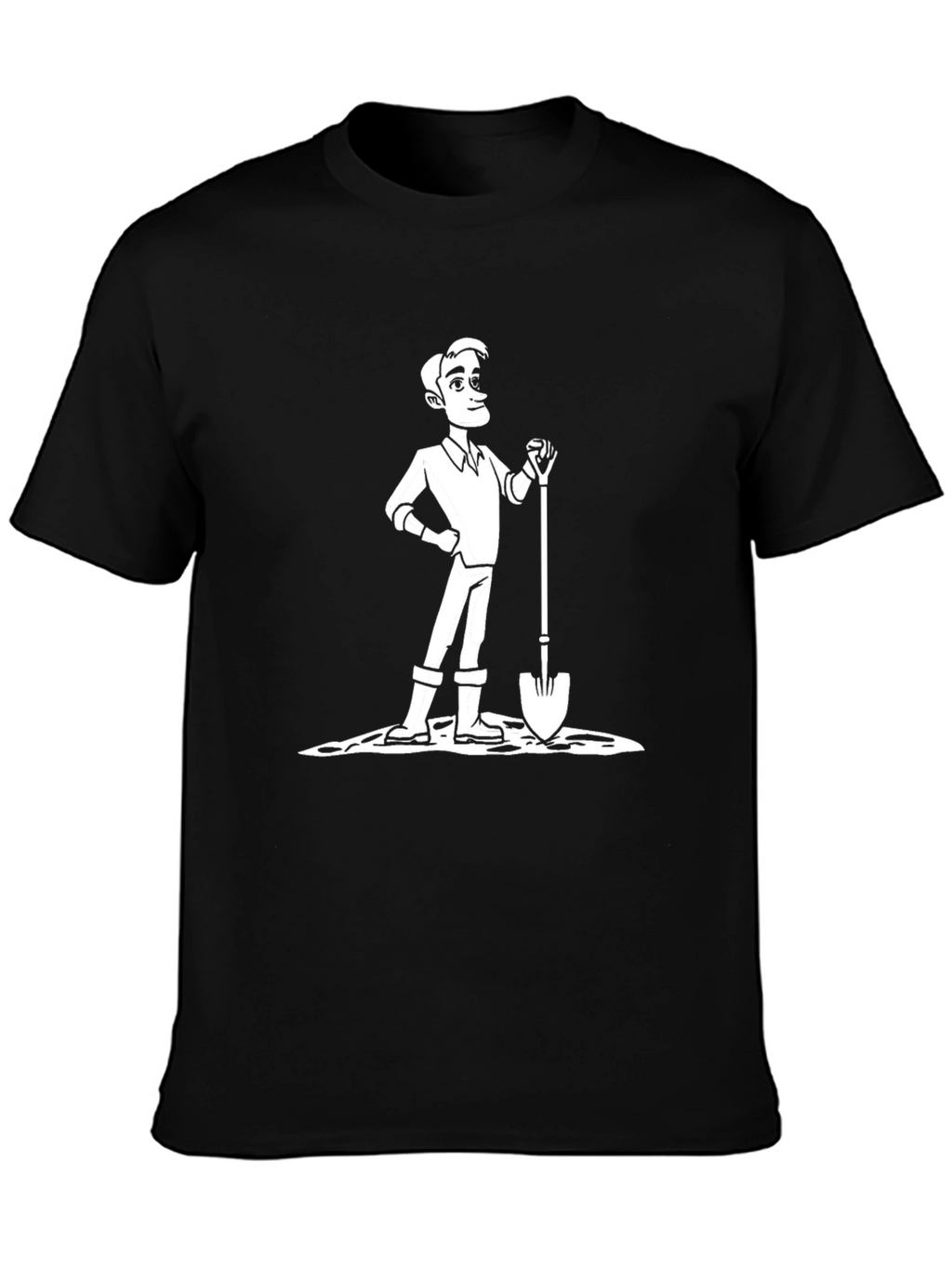 Cartoon Gardener Graphic T-Shirt