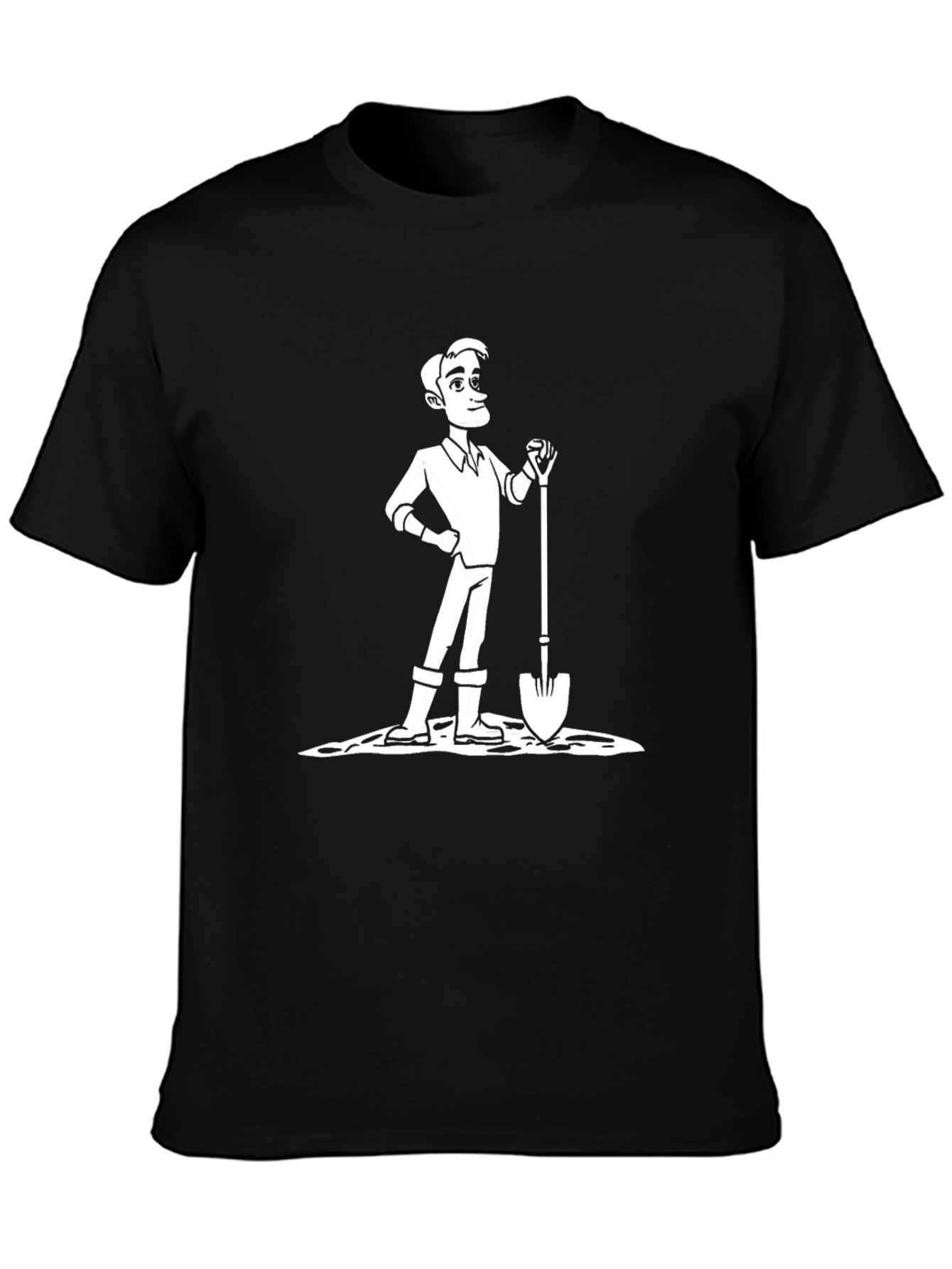 Cartoon Gardener Graphic T-Shirt