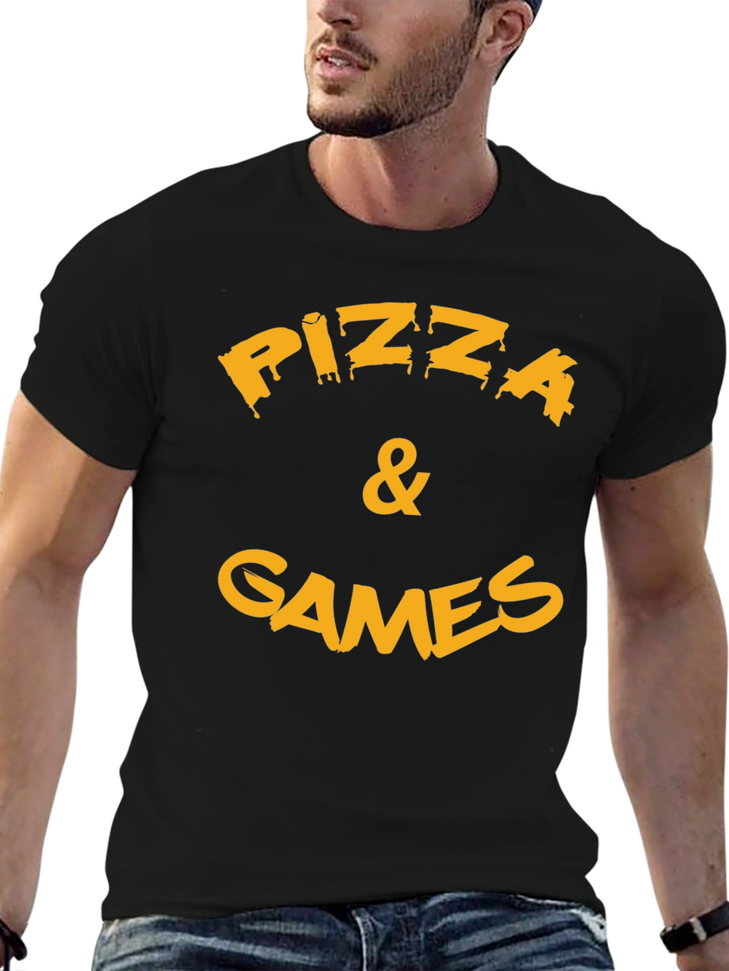 Pizza & Games Graphic T-Shirt