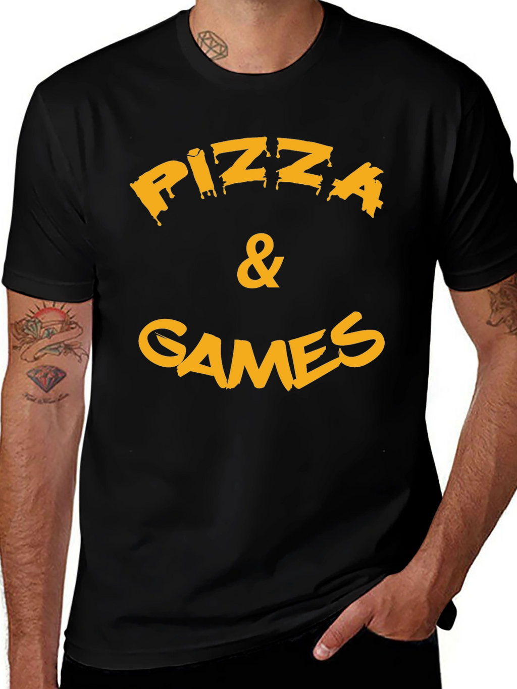 Pizza & Games Graphic T-Shirt