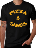 Pizza & Games Graphic T-Shirt
