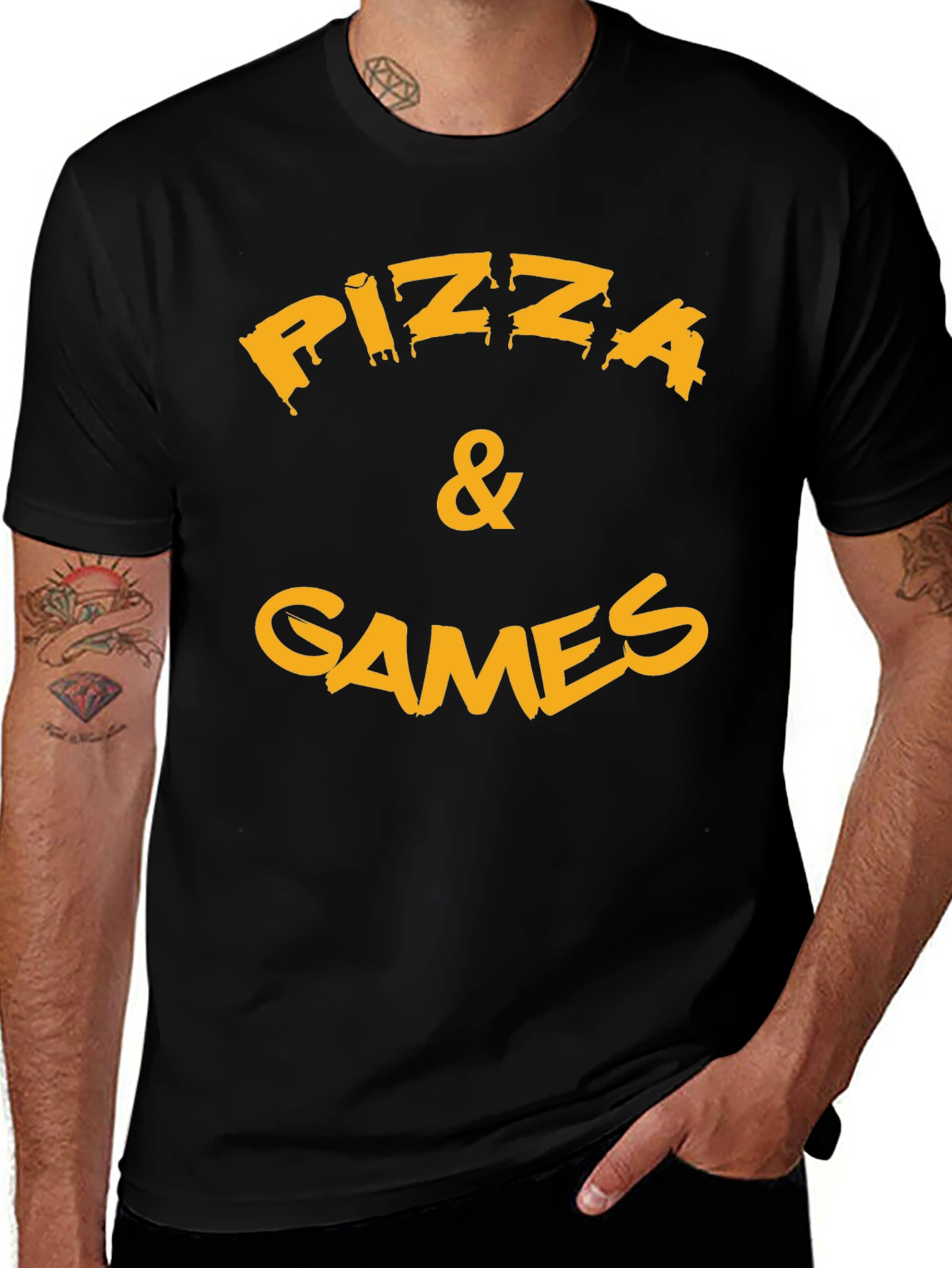 Pizza & Games Graphic T-Shirt