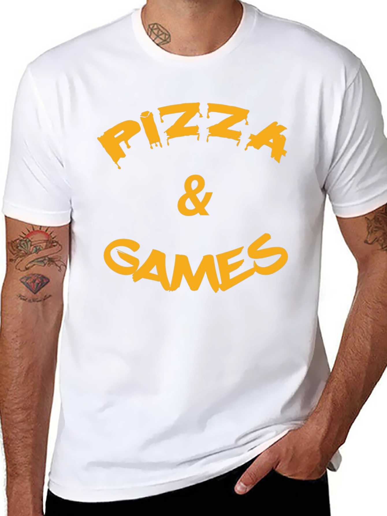 Pizza & Games Graphic T-Shirt