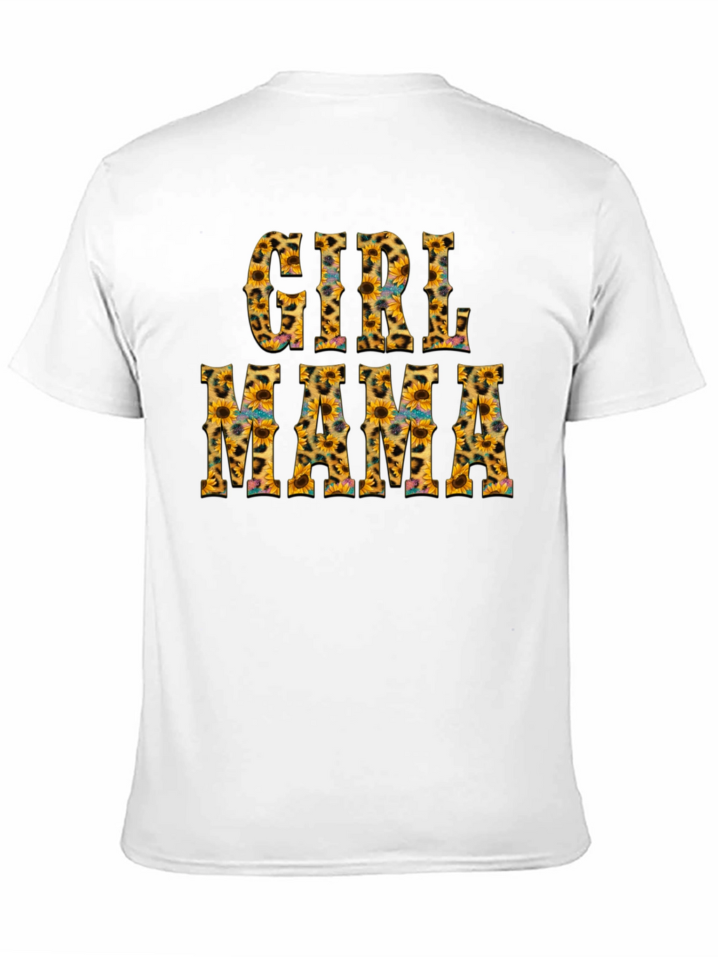 Girl Mama Sunflower Leopard Print T-Shirt
