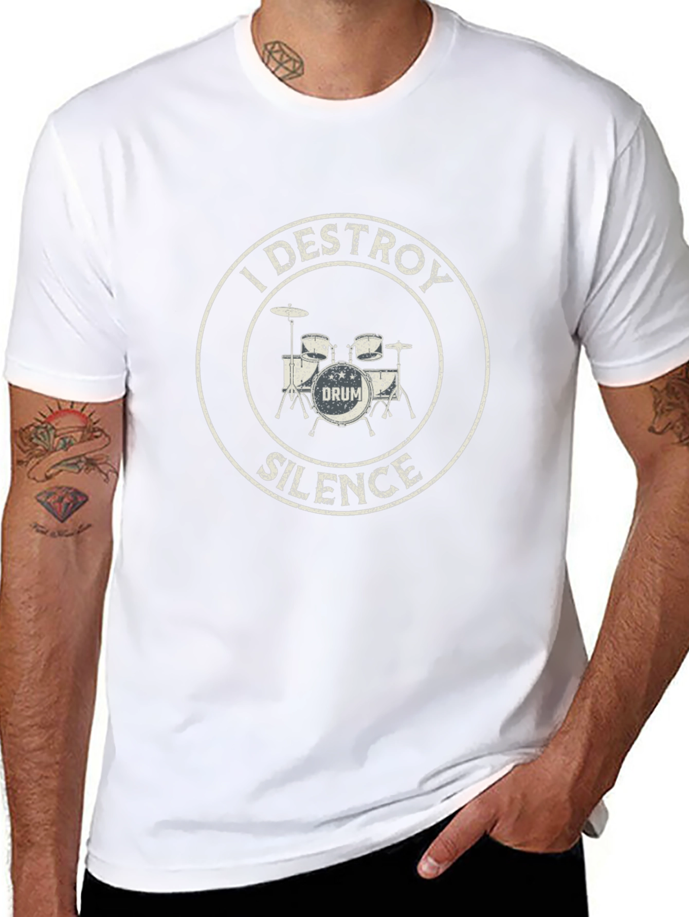I Destroy Silence Drummer T-Shirt