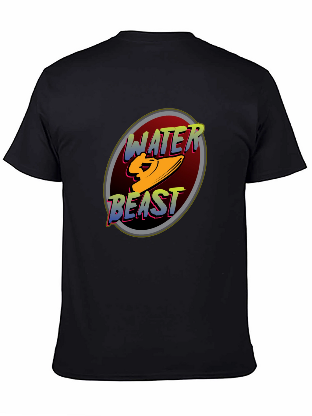 Water Beast Graphic Tee - Black Cotton Blend