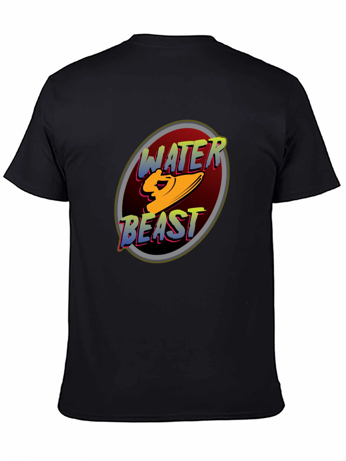 Water Beast Graphic Tee - Black Cotton Blend