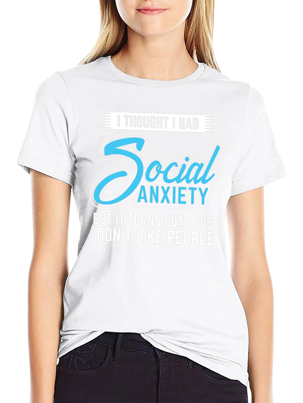Social Anxiety Slogan Graphic Tee