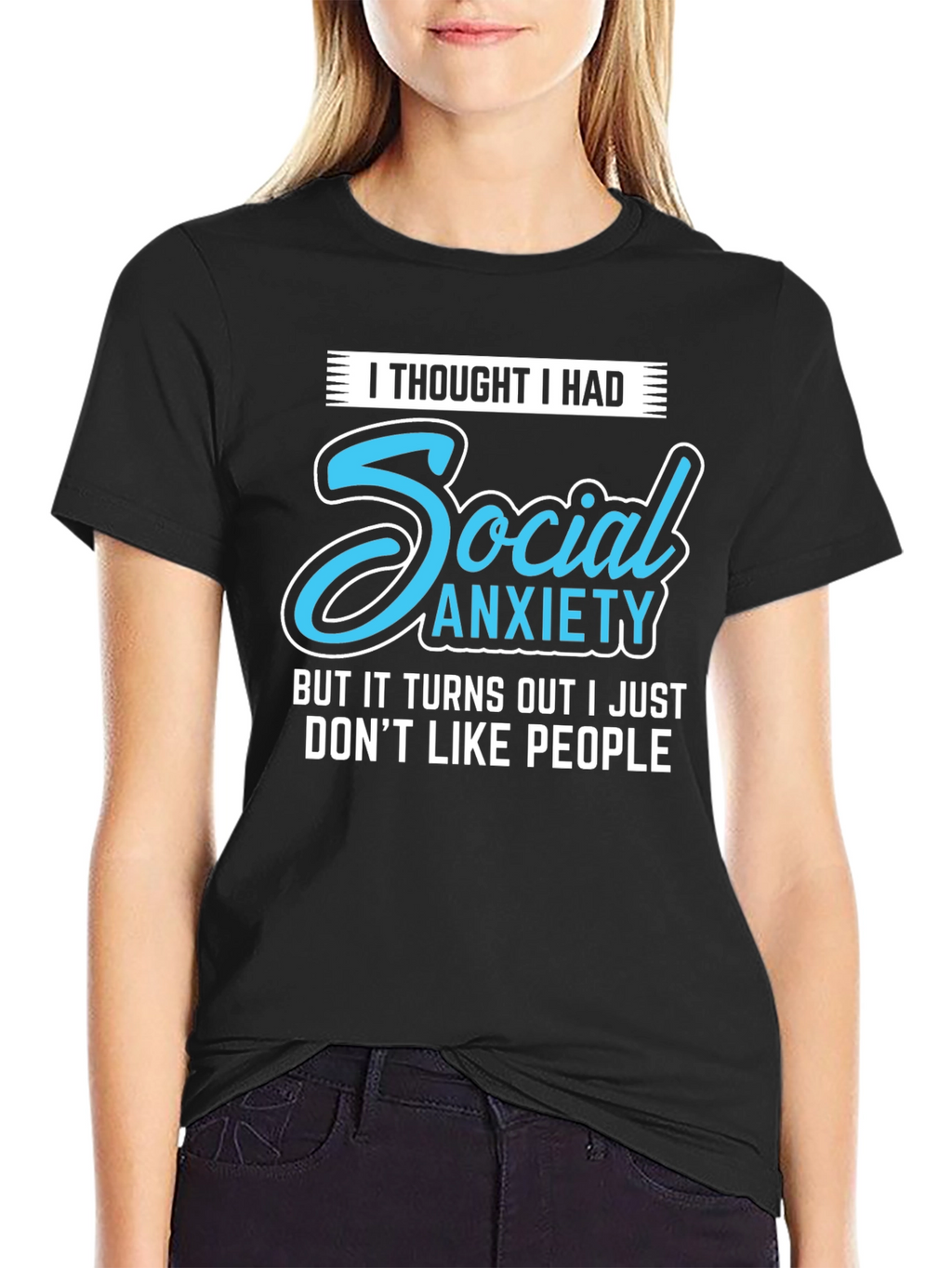 Social Anxiety Slogan Graphic Tee