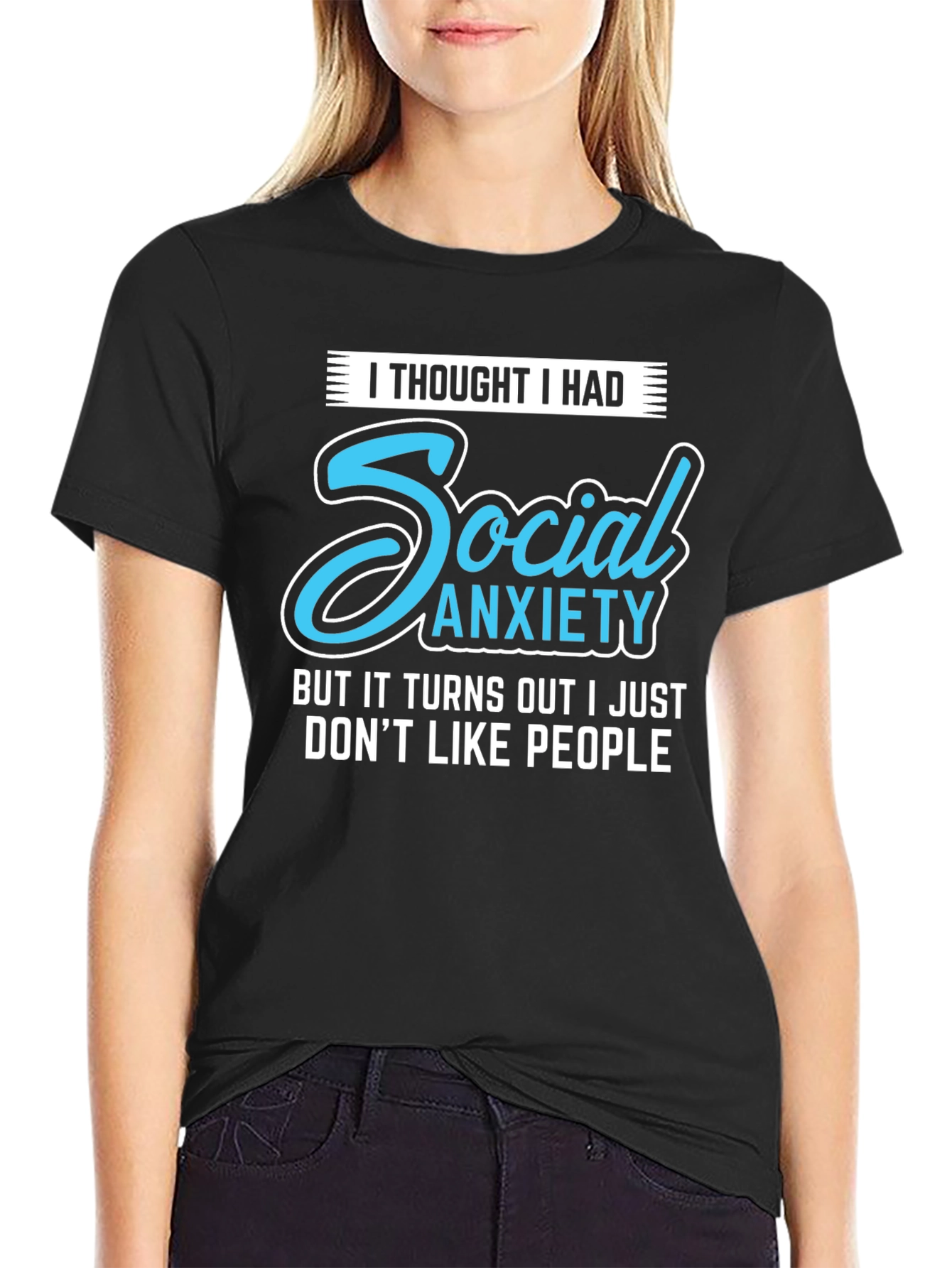 Social Anxiety Slogan Graphic Tee