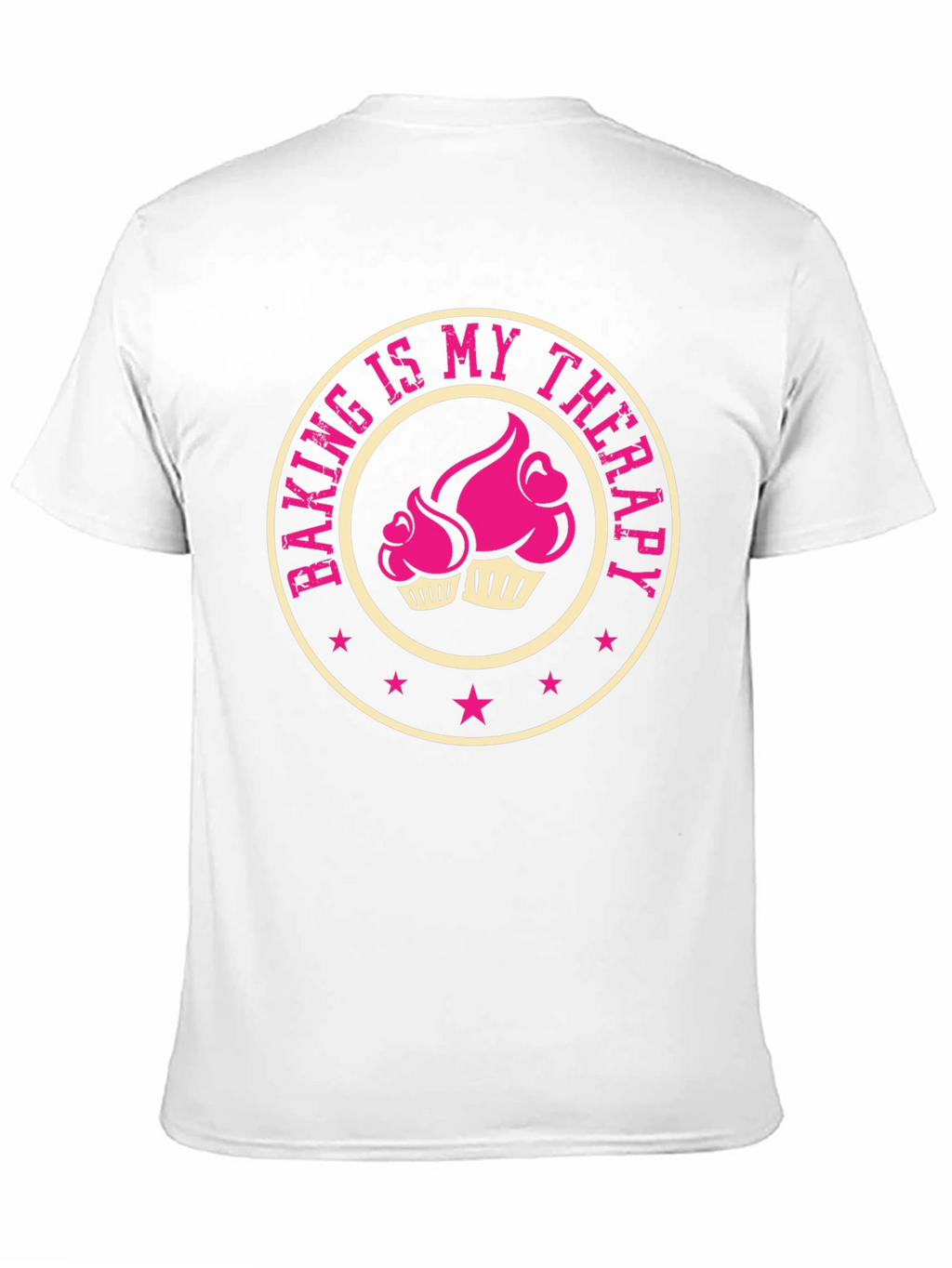 Baking is My Therapy T-Shirt - Cupcake Design