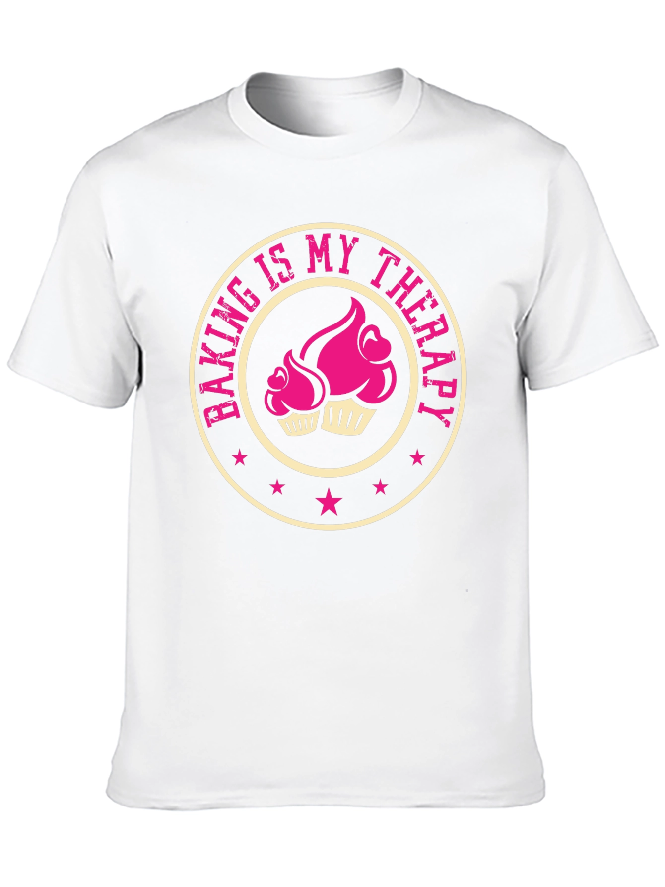 Baking is My Therapy T-Shirt - Cupcake Design