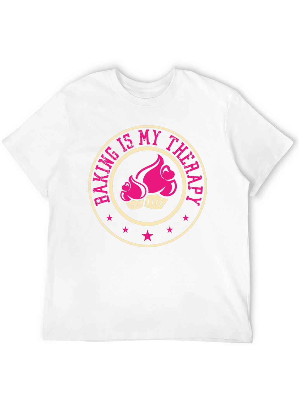 Baking is My Therapy T-Shirt - Cupcake Design