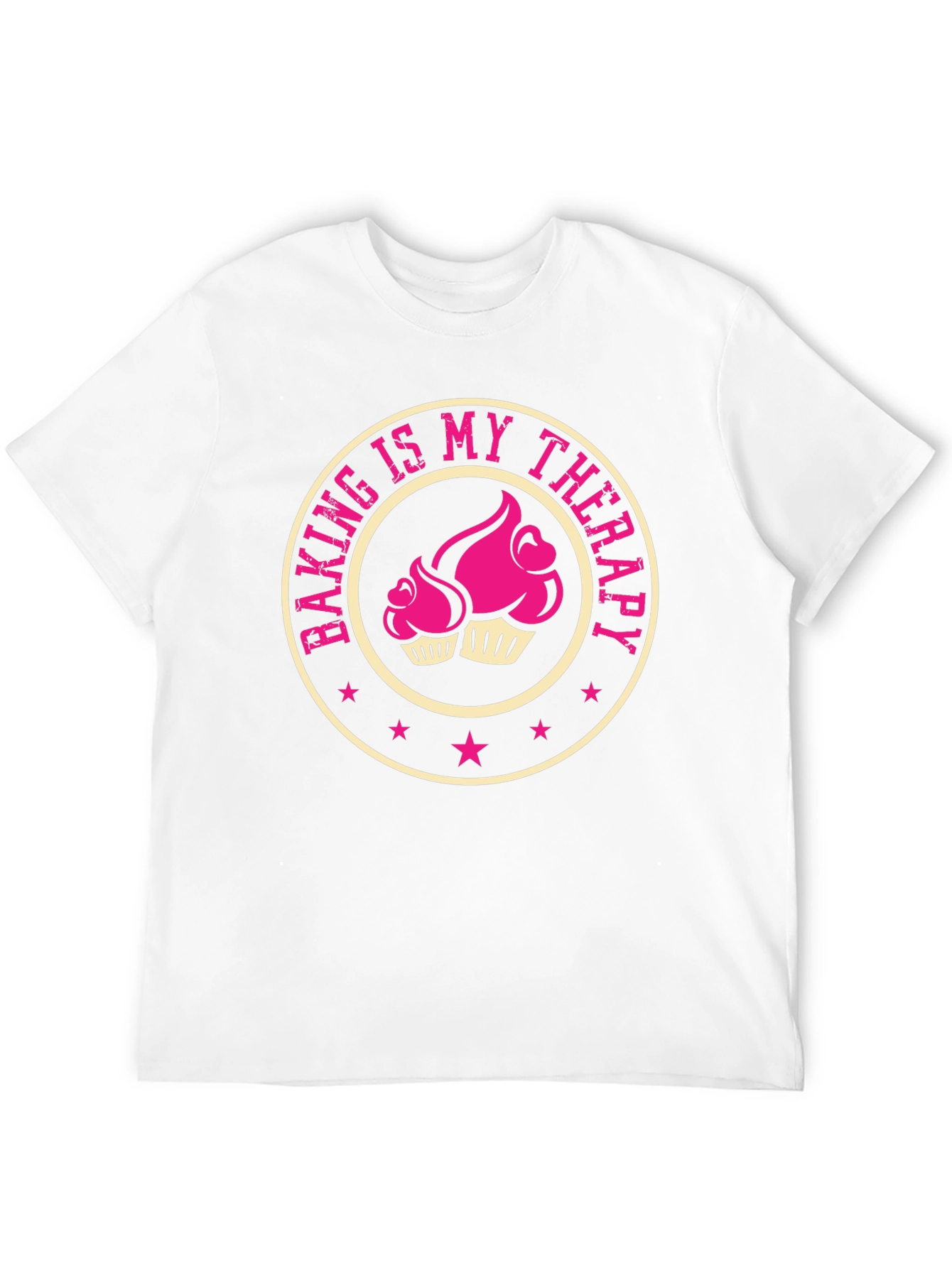 Baking is My Therapy T-Shirt - Cupcake Design