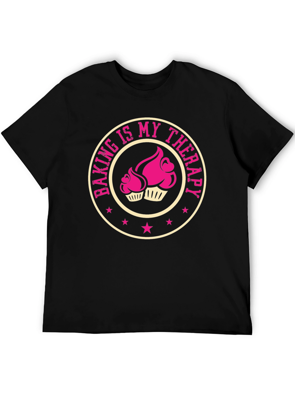 Baking is My Therapy T-Shirt - Cupcake Design