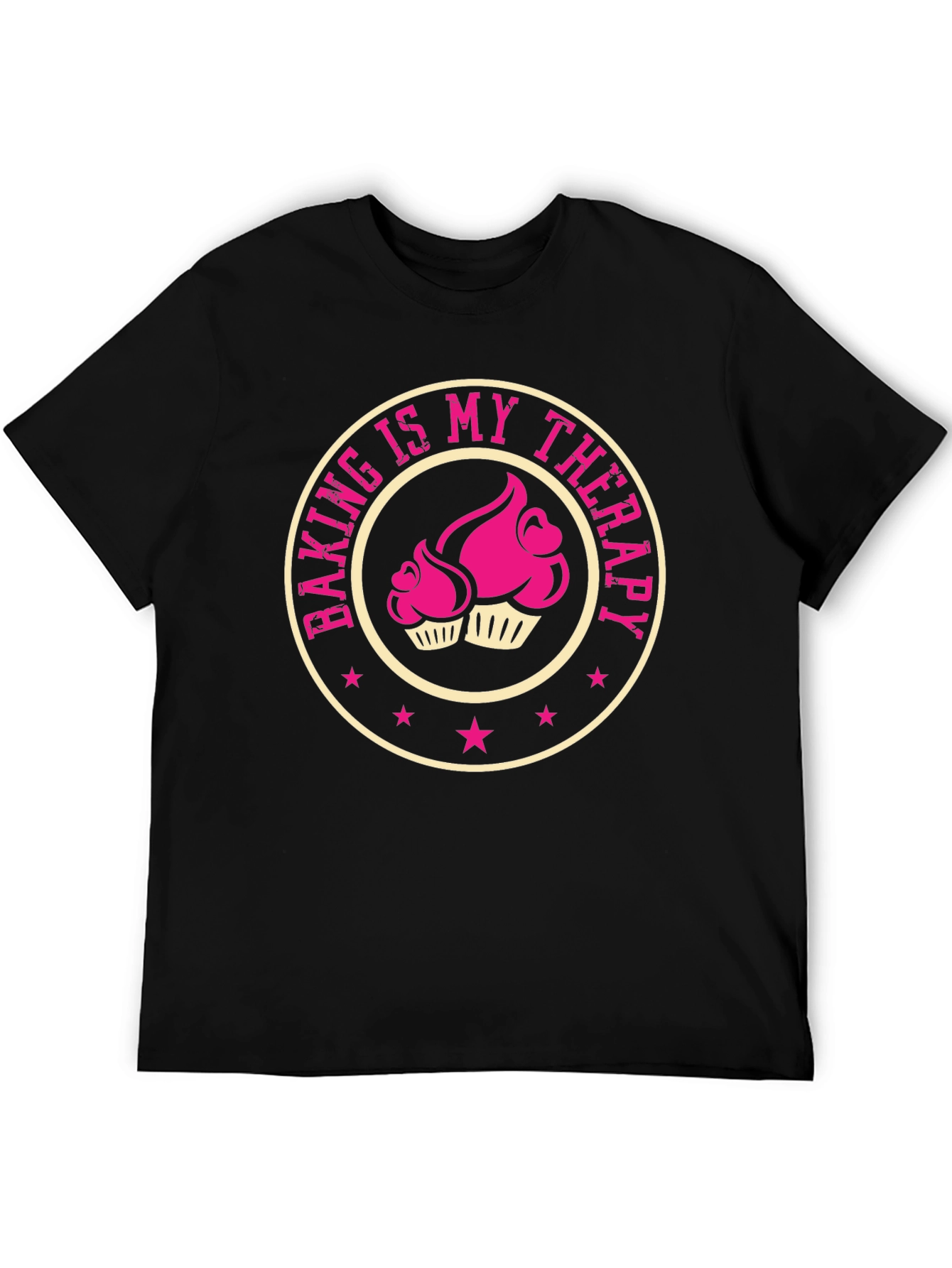 Baking is My Therapy T-Shirt - Cupcake Design