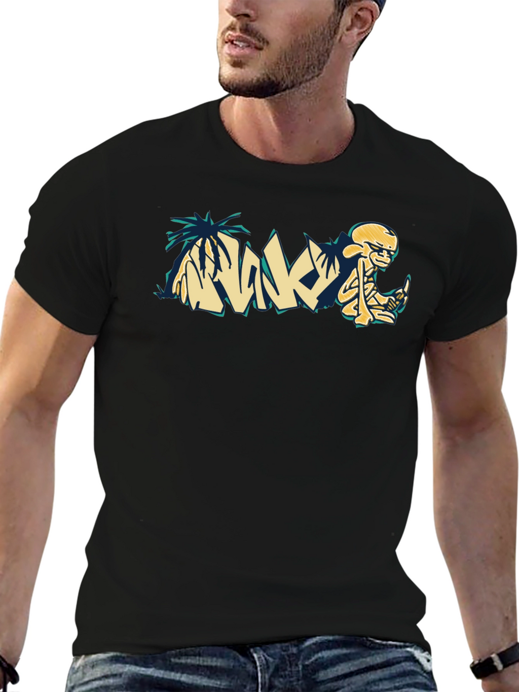 Relaxed Skeleton Graphic Tee - Cool Casual Style