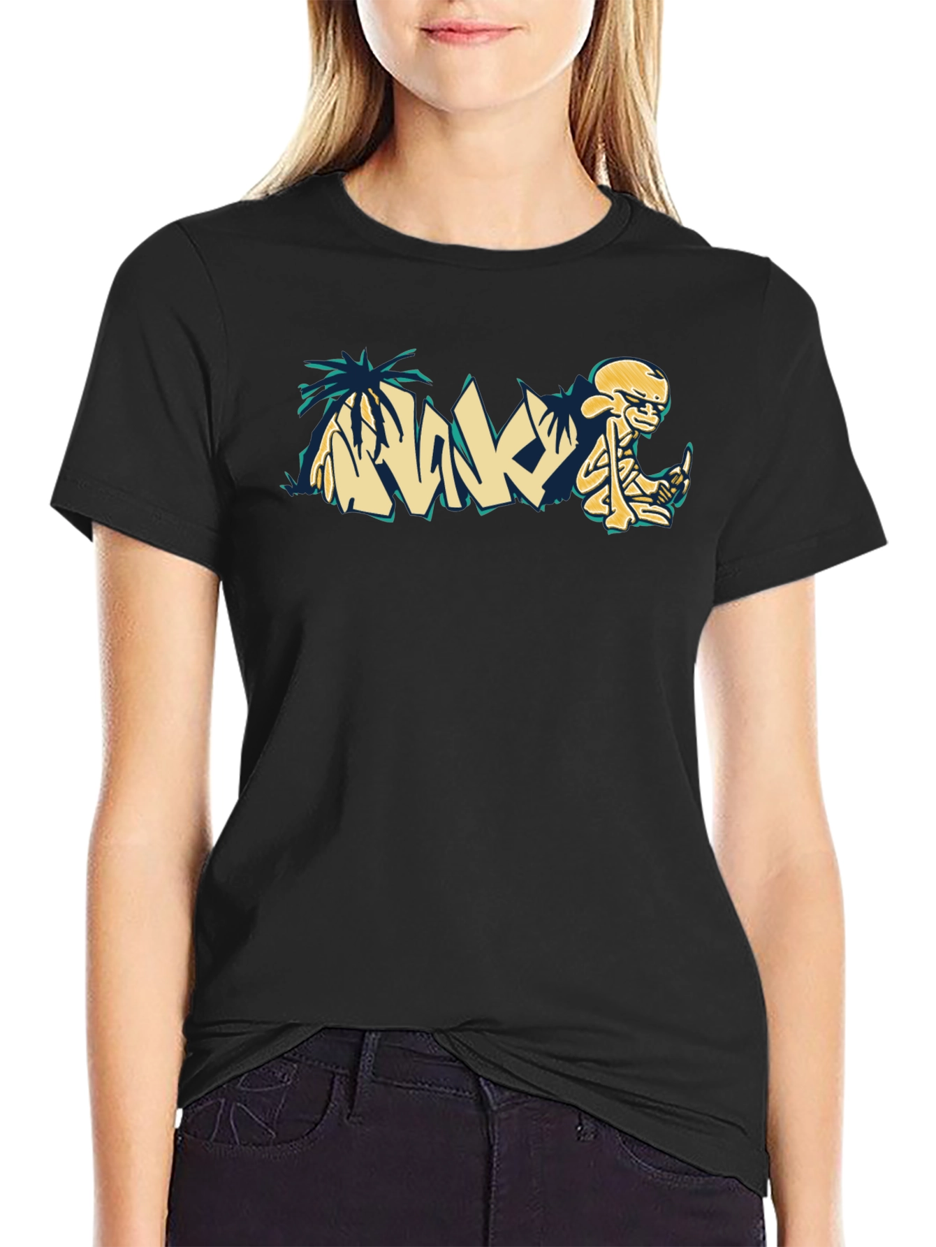 Relaxed Skeleton Graphic Tee - Cool Casual Style
