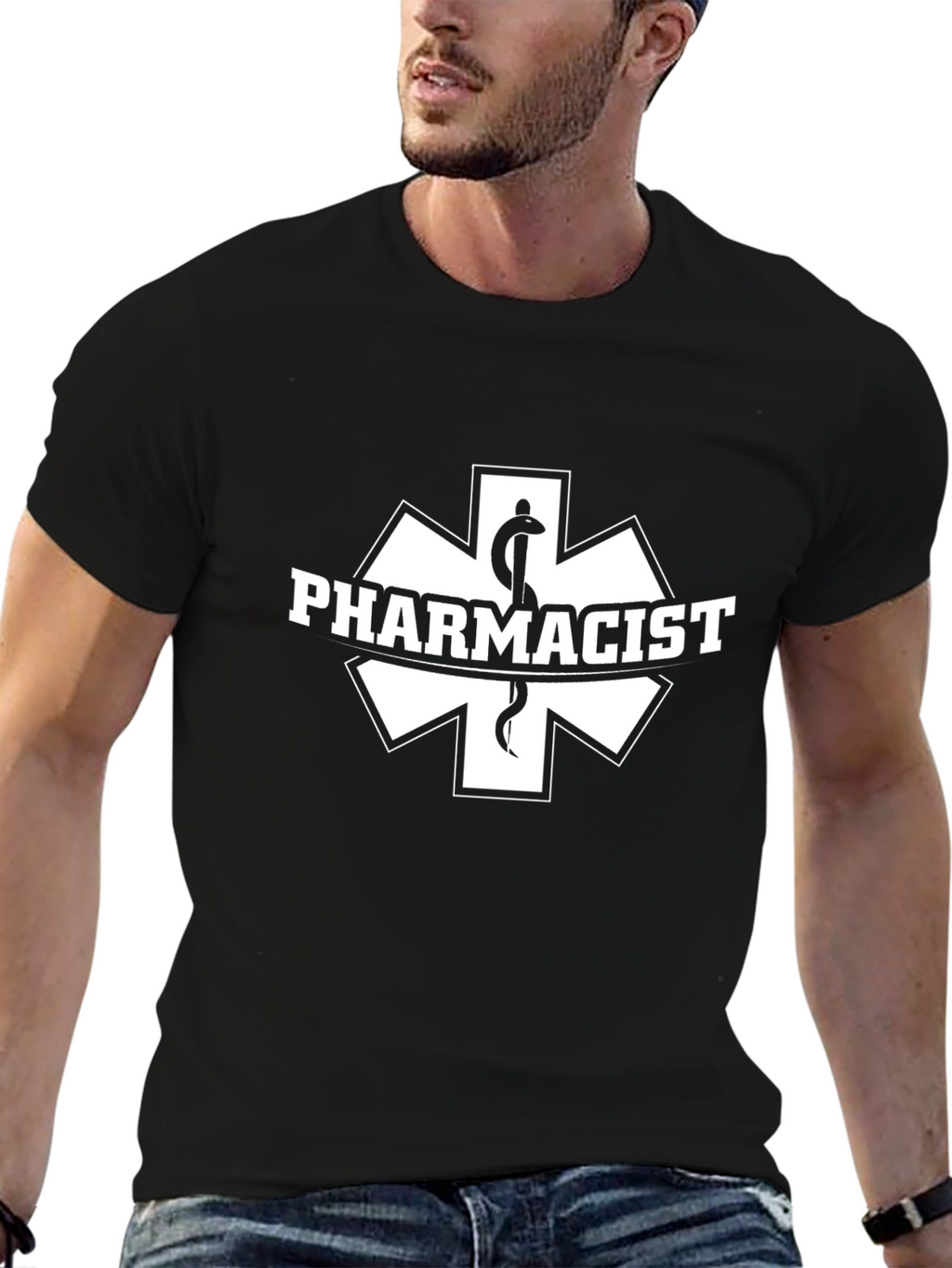 Pharmacist Symbol Black T-Shirt
