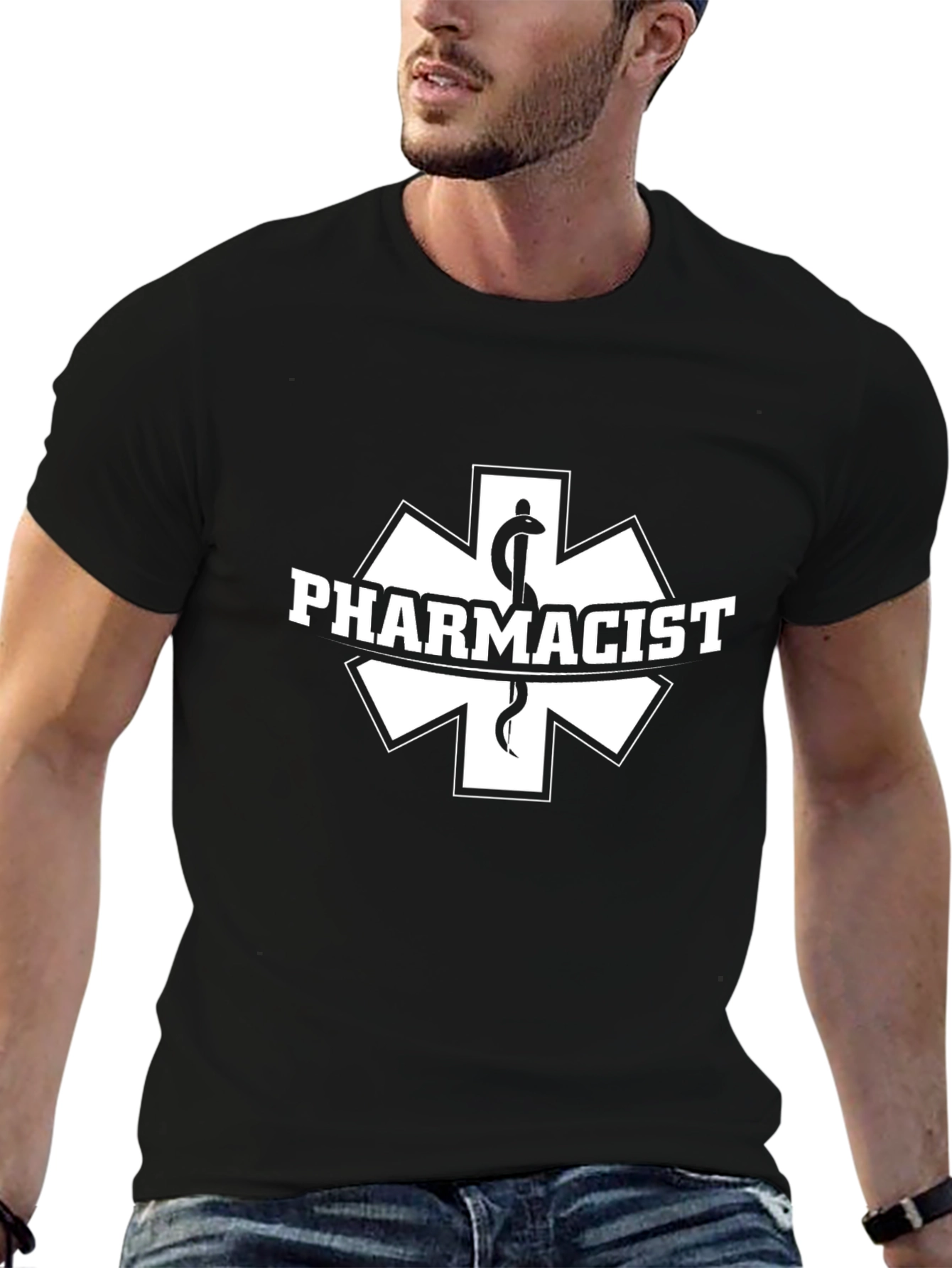 Pharmacist Symbol Black T-Shirt