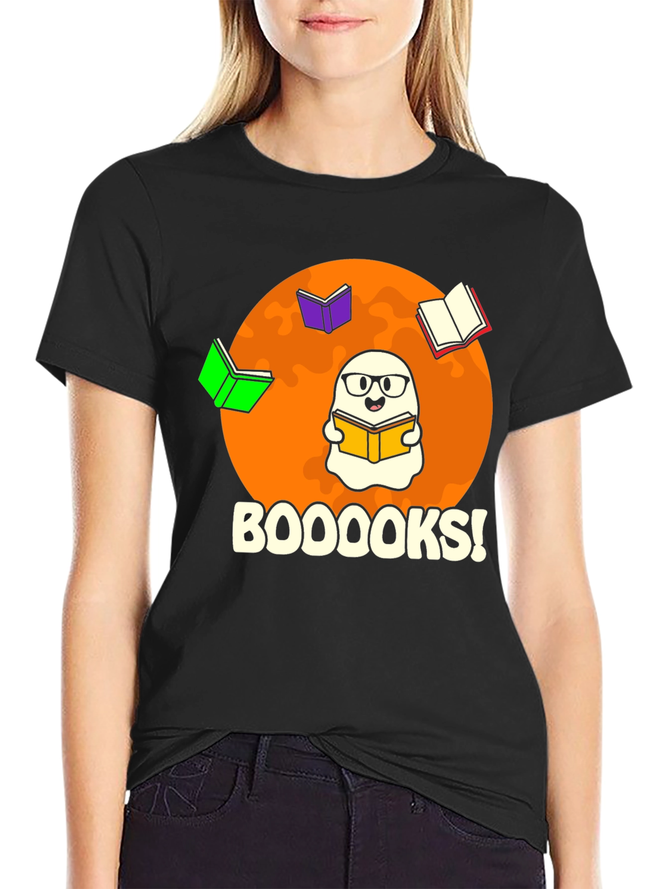 Booooks! Graphic Tee - Halloween Reading Shirt