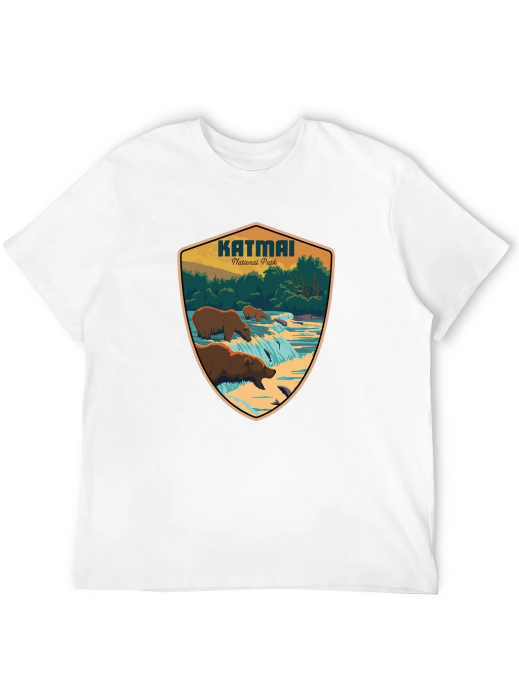 Katmai National Park Graphic Tee - Black Cotton T-Shirt