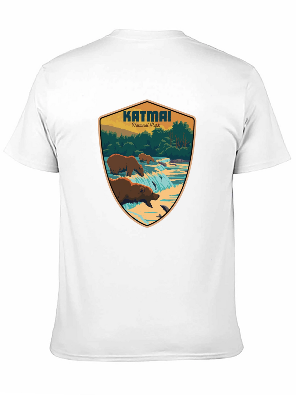 Katmai National Park Graphic Tee - Black Cotton T-Shirt