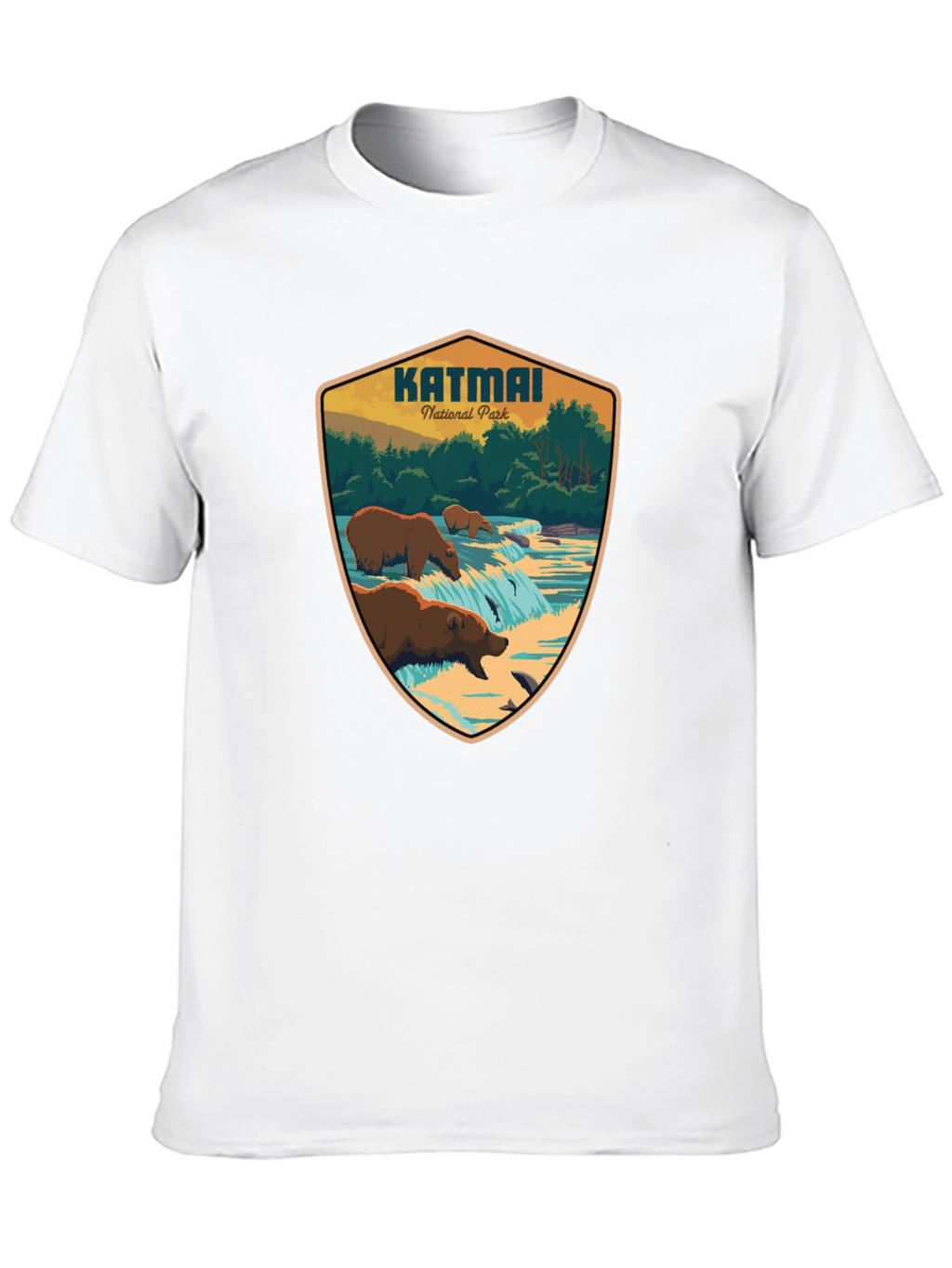 Katmai National Park Graphic Tee - Black Cotton T-Shirt
