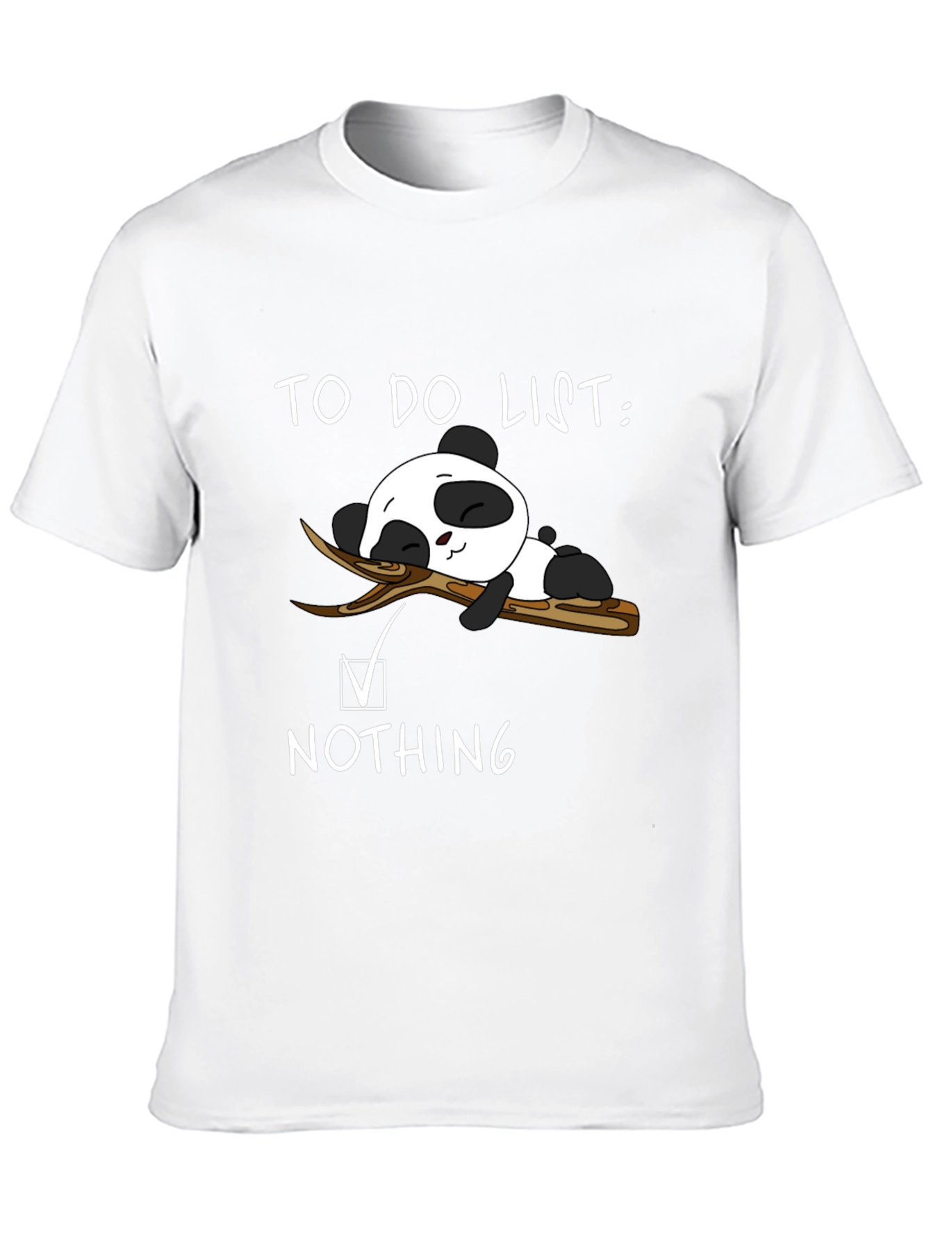 Panda To-Do List: Nothing T-Shirt