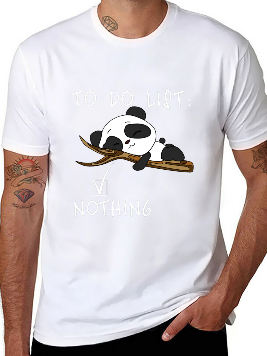 Panda To-Do List: Nothing T-Shirt