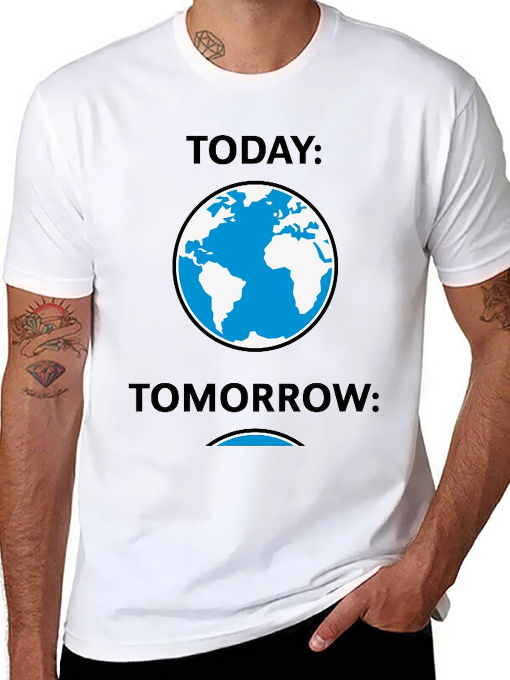 Today Tomorrow Earth Graphic Tee - Black
