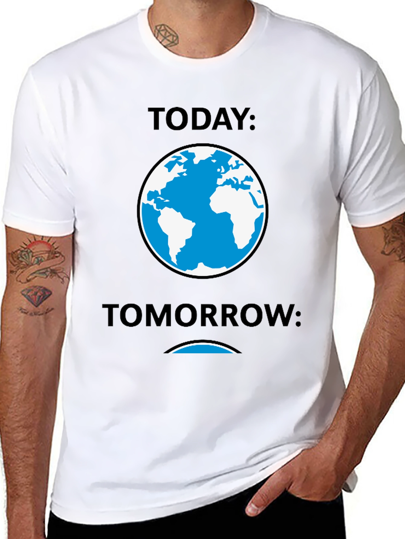 Today Tomorrow Earth Graphic Tee - Black