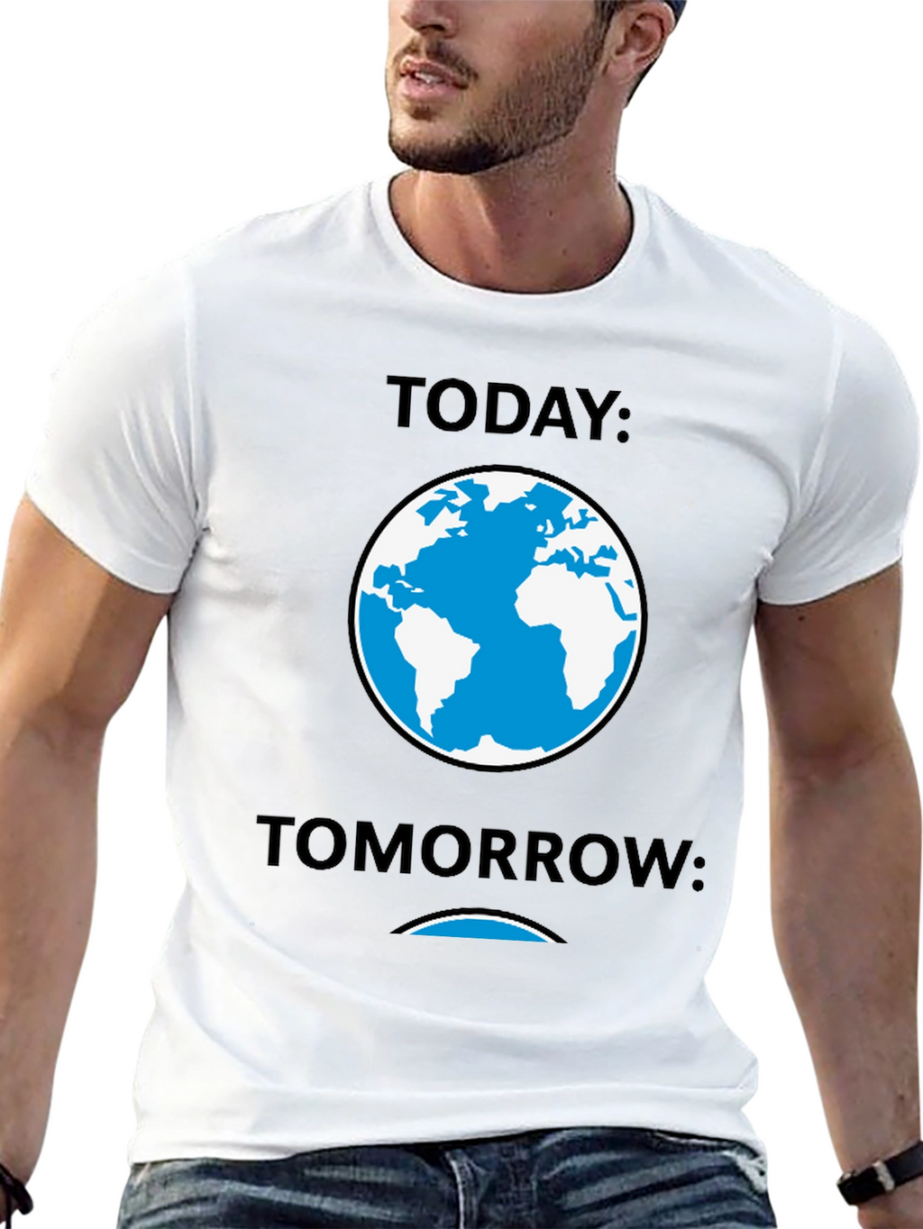 Today Tomorrow Earth Graphic Tee - Black
