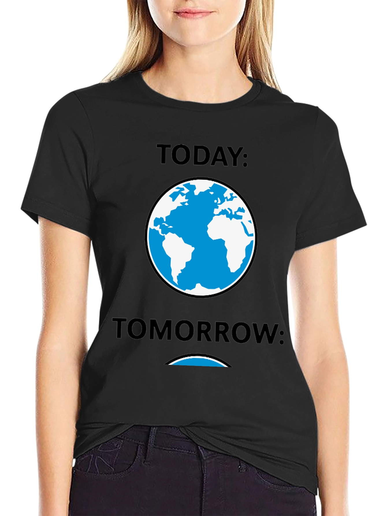 Today Tomorrow Earth Graphic Tee - Black