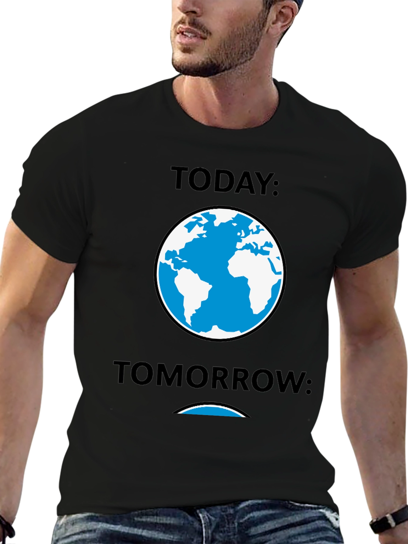 Today Tomorrow Earth Graphic Tee - Black