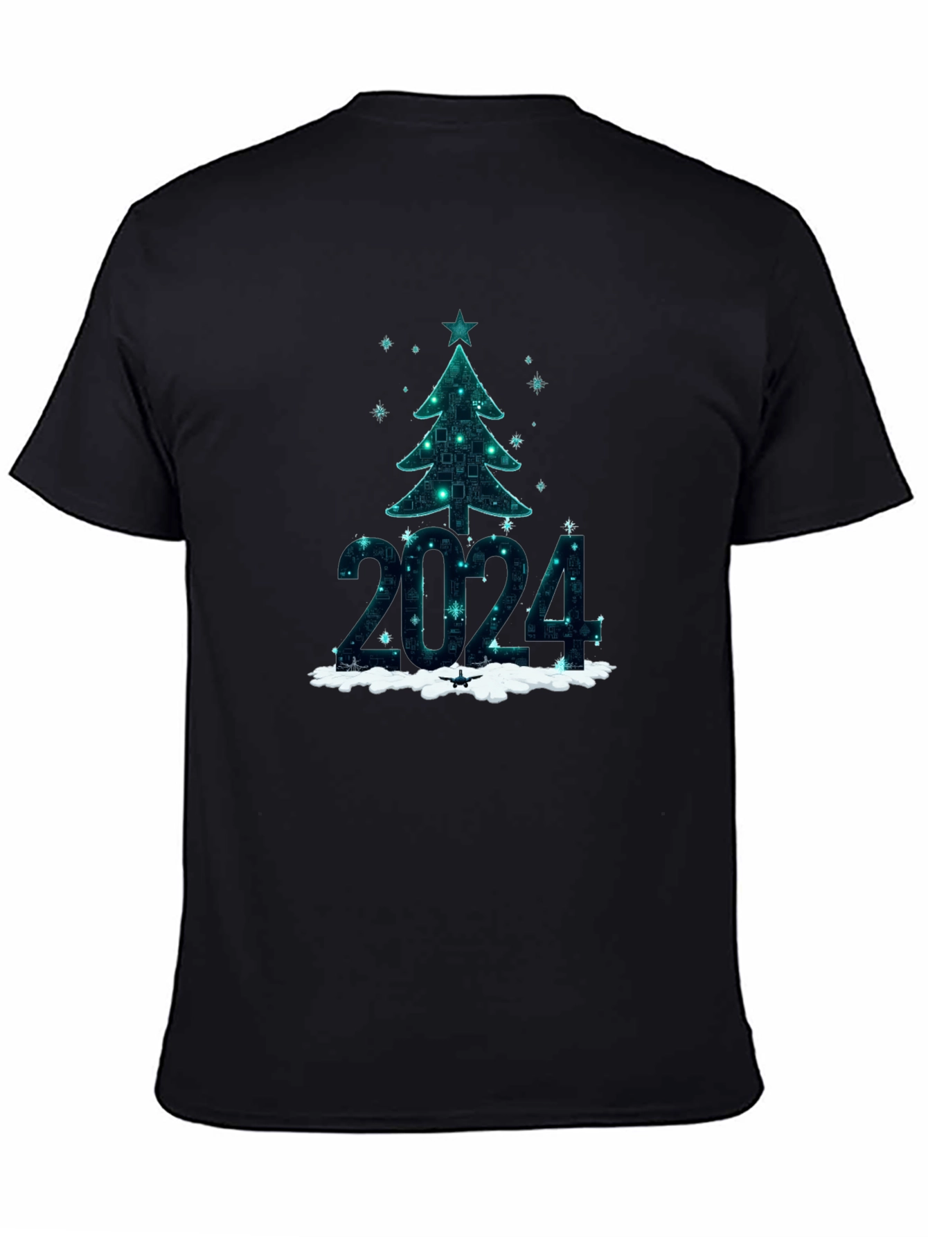 Festive 2024 Christmas Tree Graphic Tee