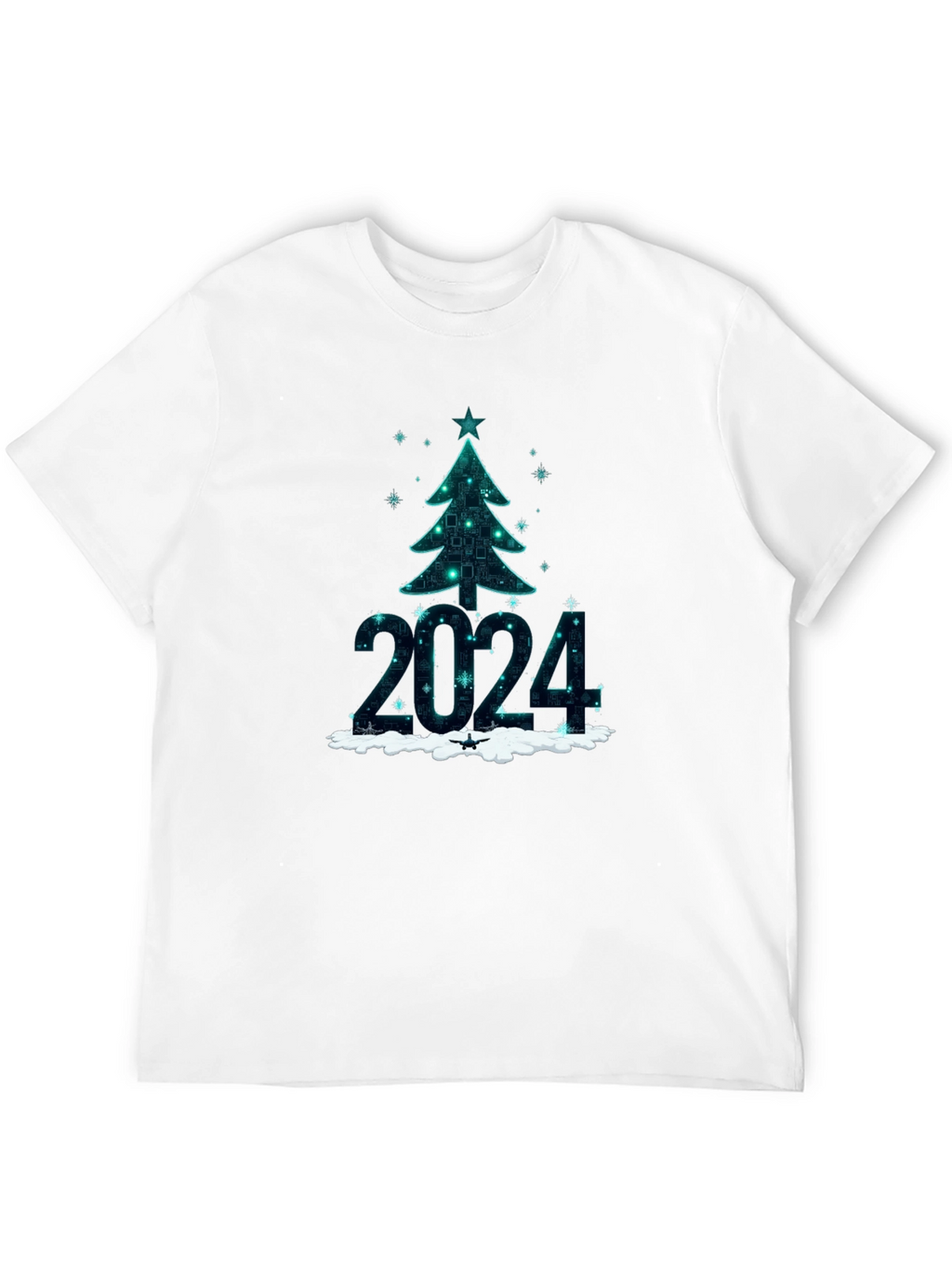 Festive 2024 Christmas Tree Graphic Tee
