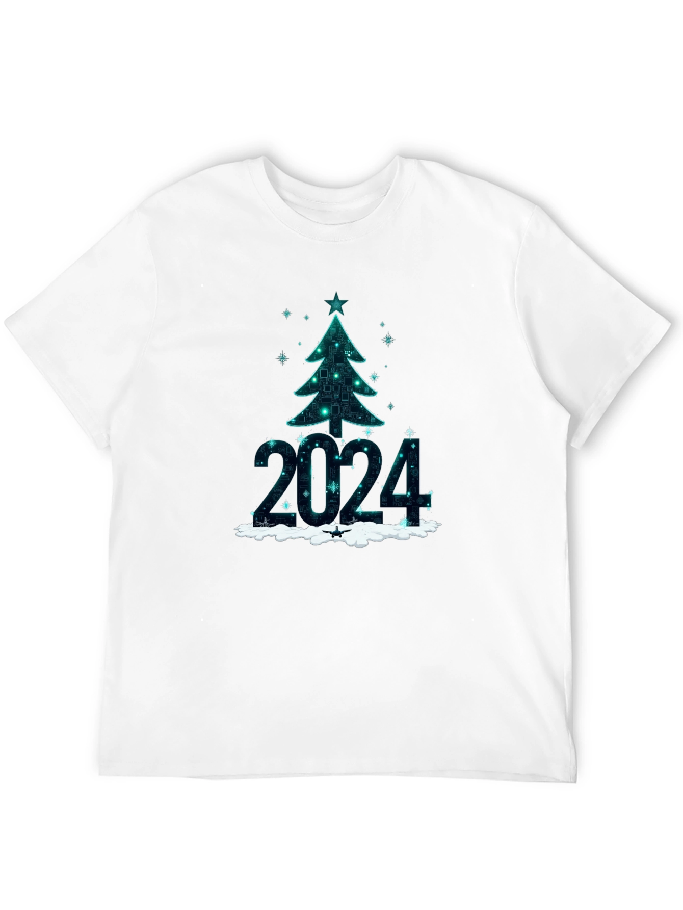 Festive 2024 Christmas Tree Graphic Tee