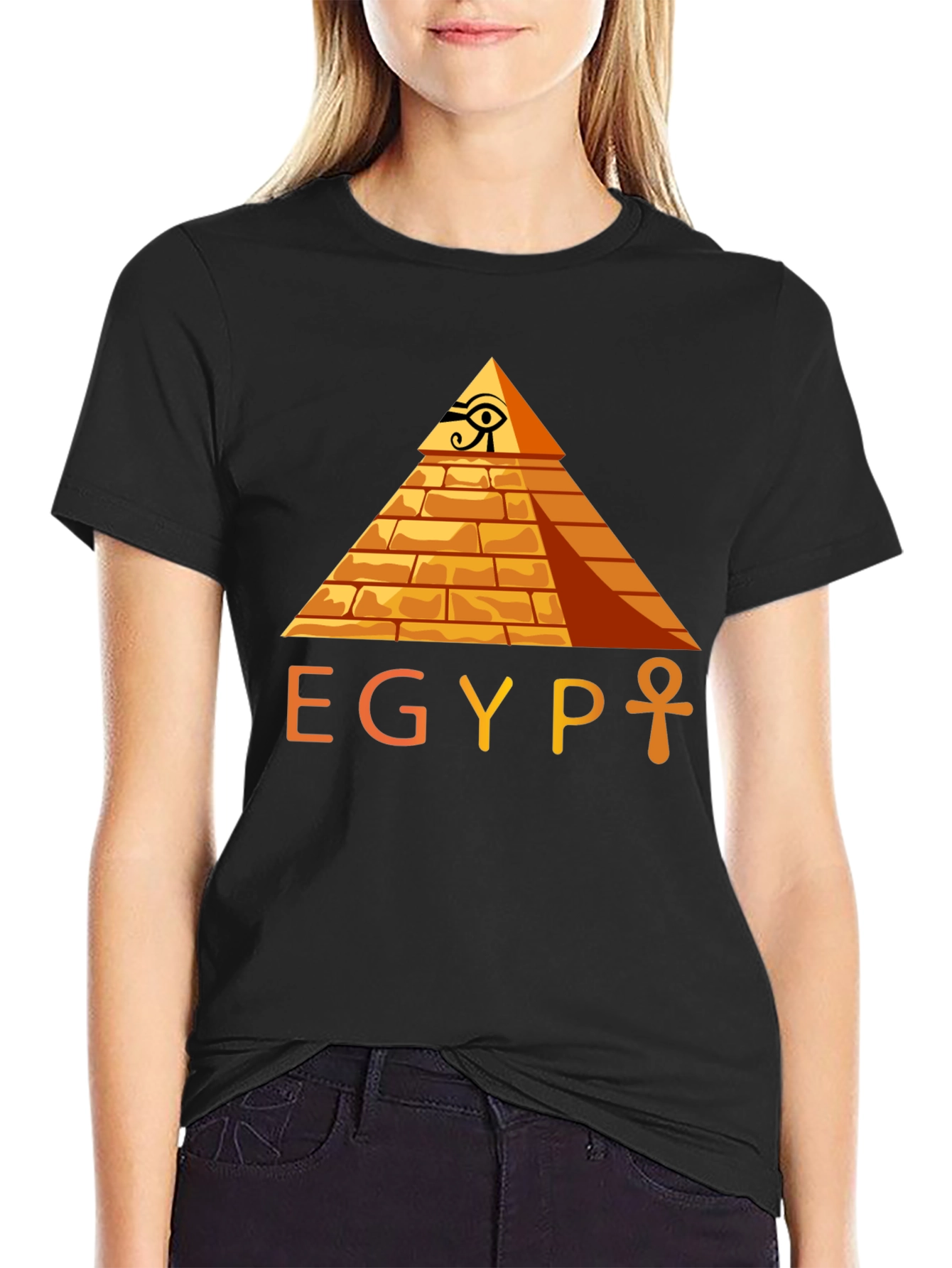 Egypt Pyramid Graphic Tee -  Ancient Egyptian Style T-Shirt