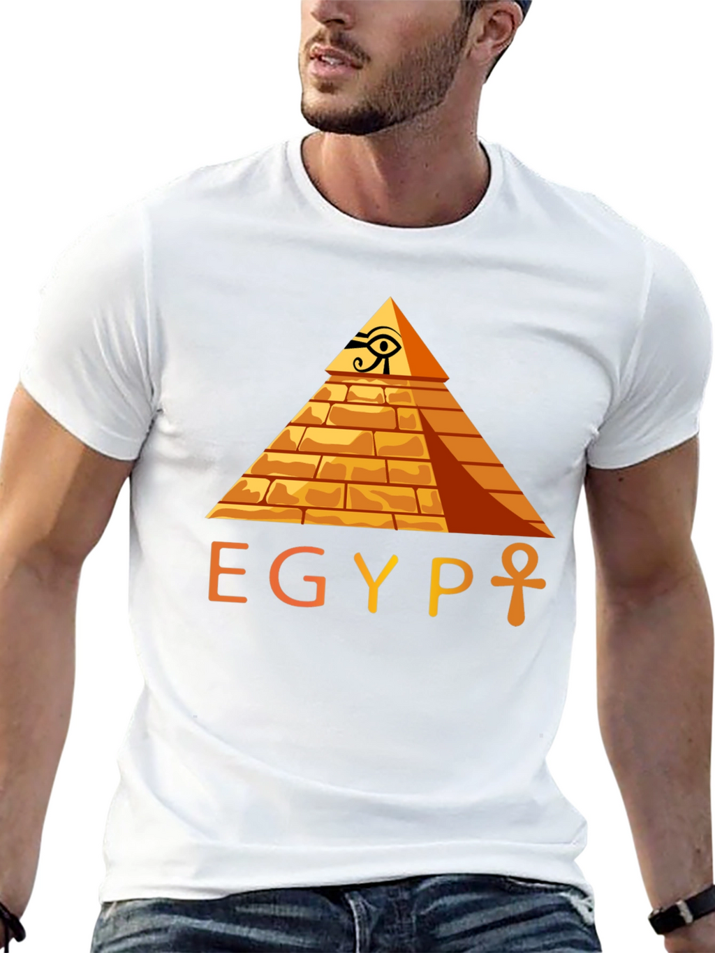 Egypt Pyramid Graphic Tee -  Ancient Egyptian Style T-Shirt