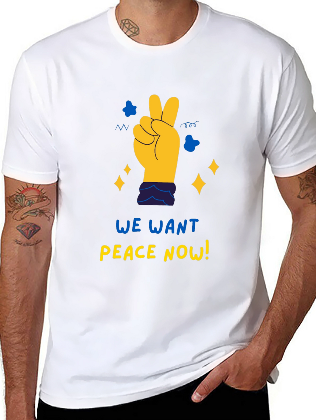 Peace Now Graphic Tee - Black