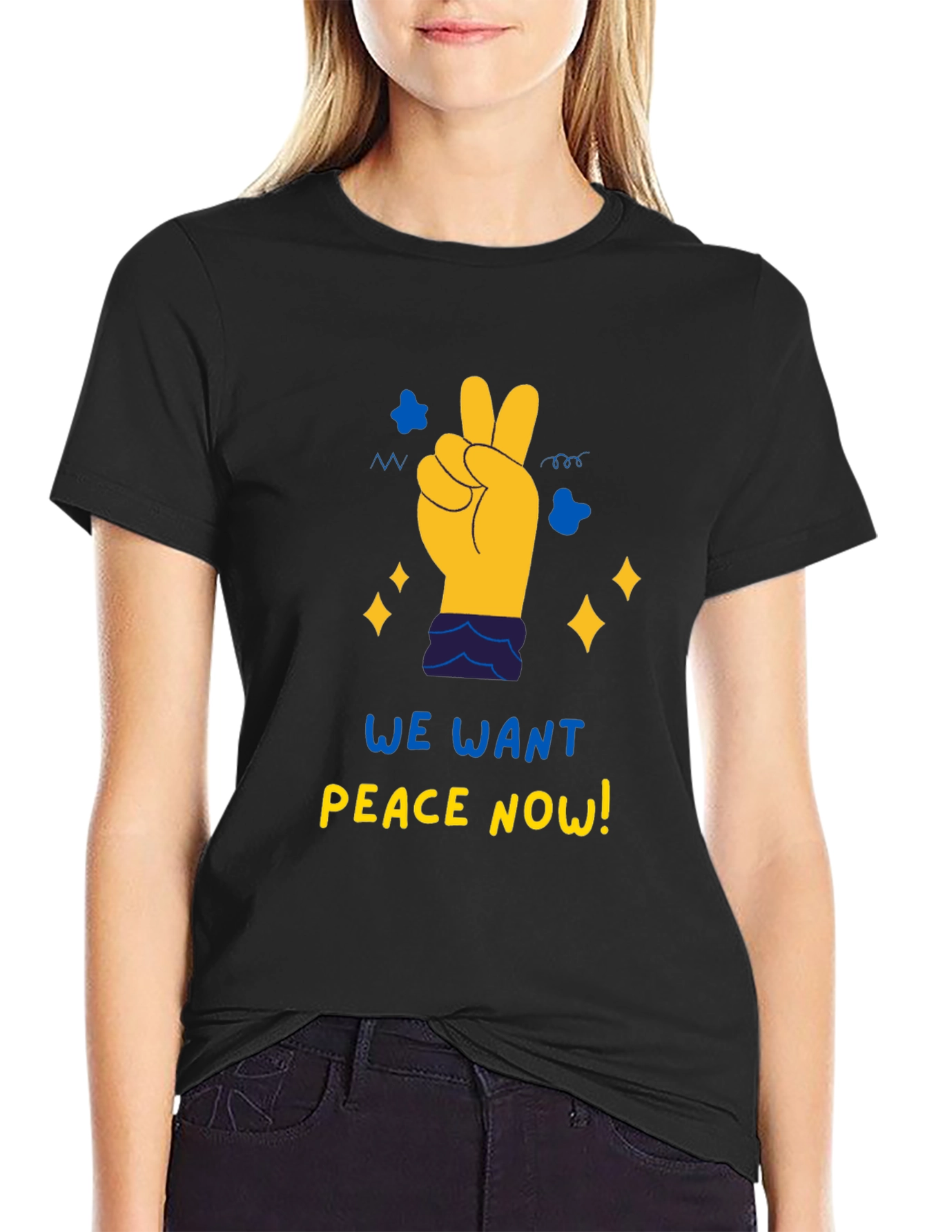 Peace Now Graphic Tee - Black