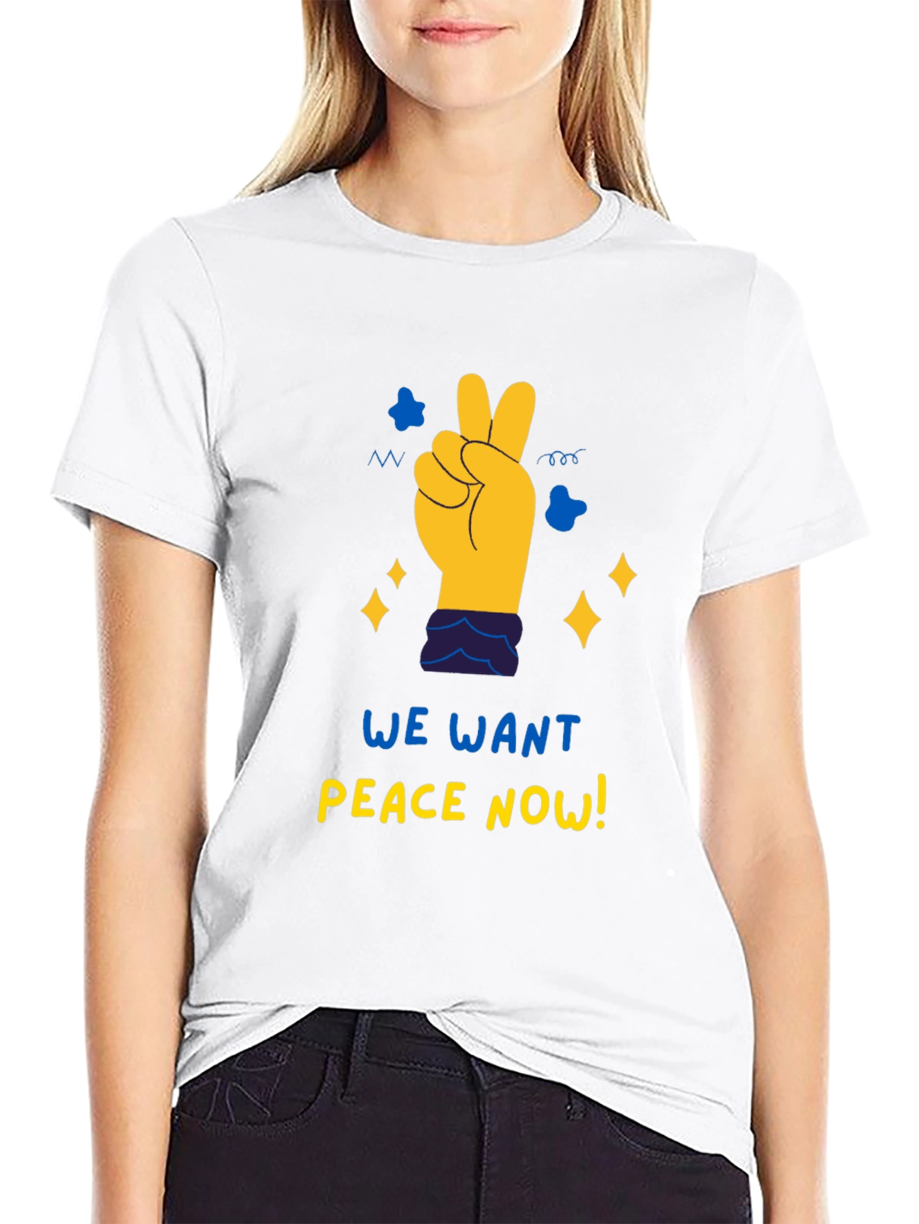 Peace Now Graphic Tee - Black