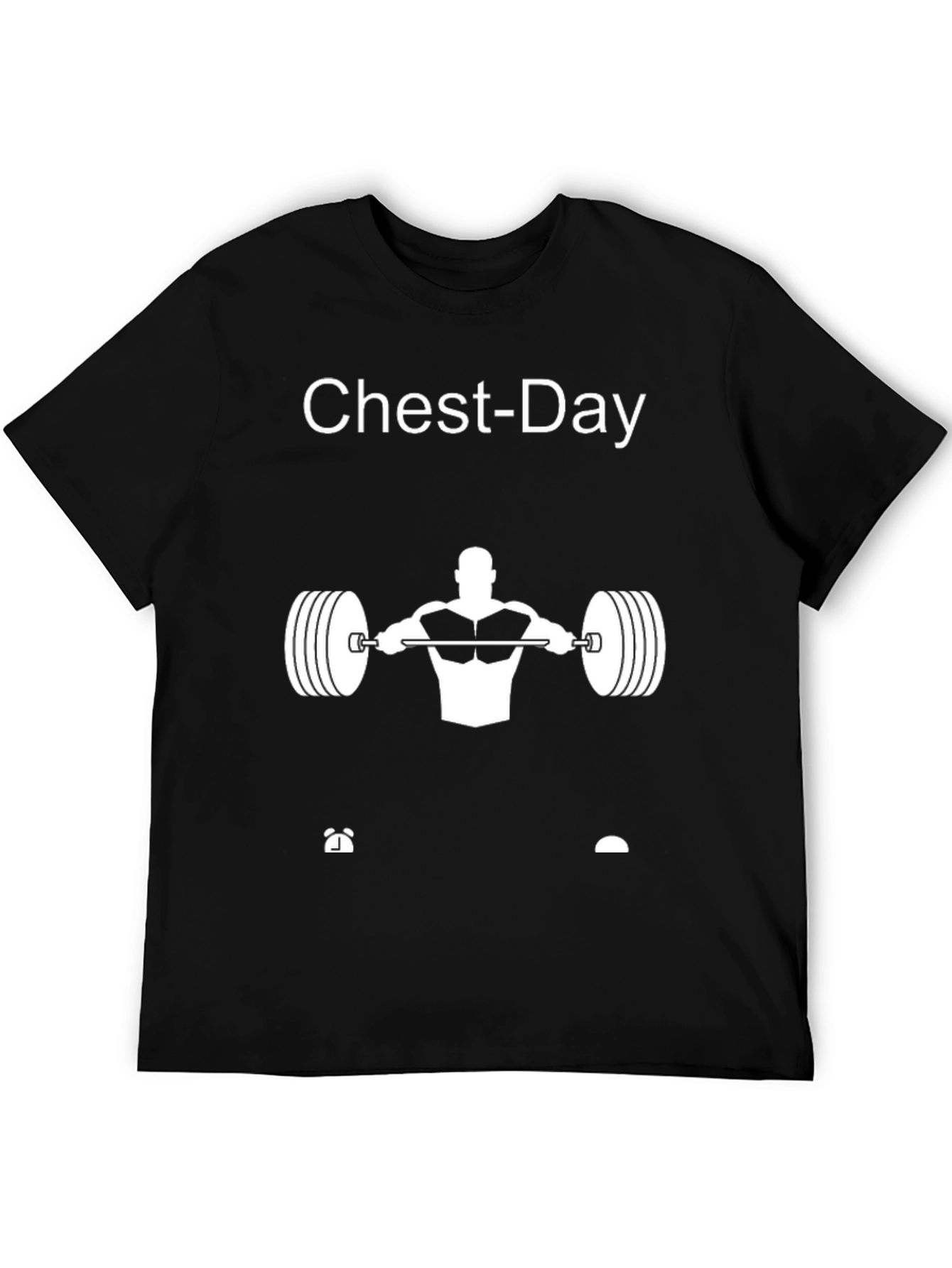 Chest-Day Gym Workout T-Shirt - Black