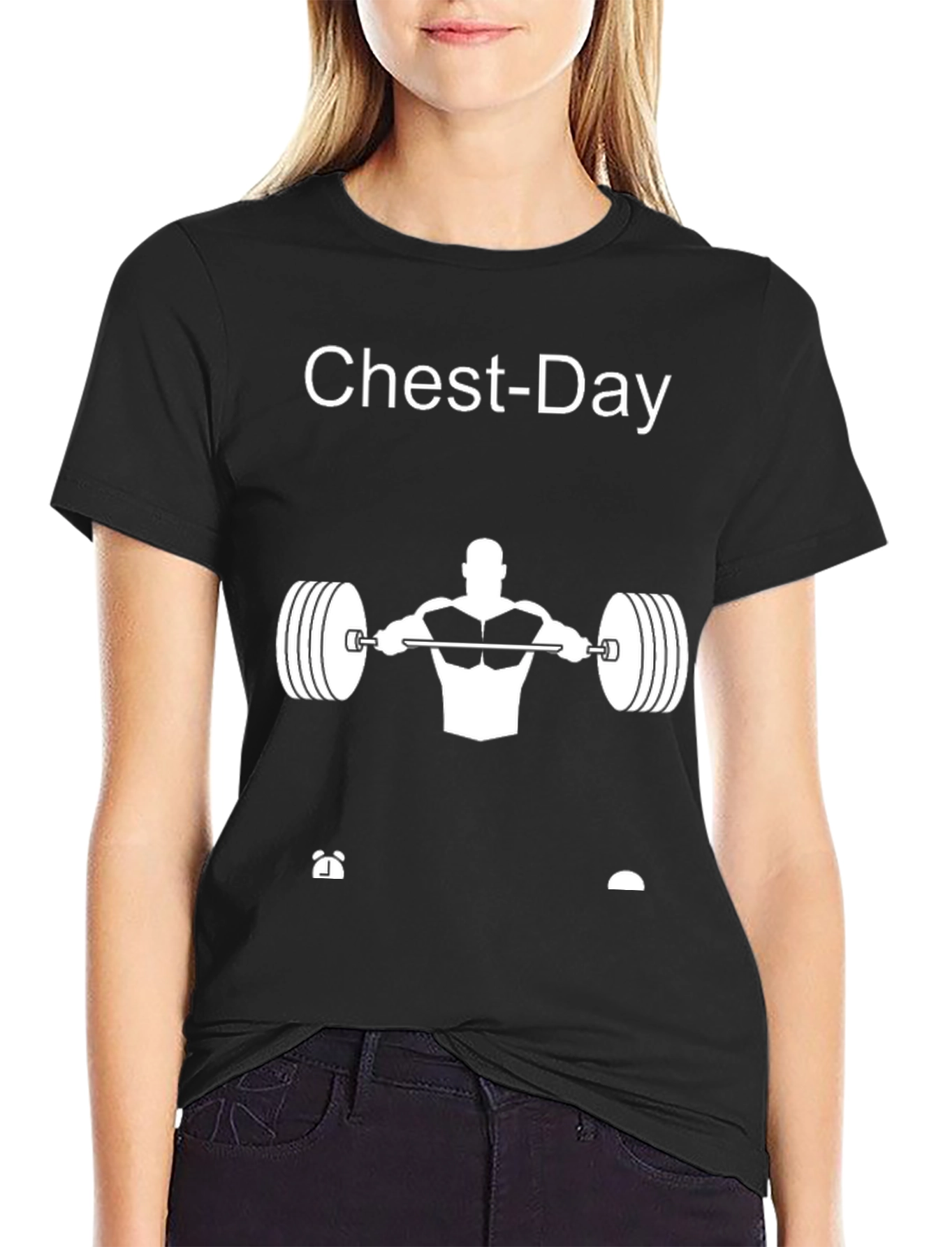 Chest-Day Gym Workout T-Shirt - Black