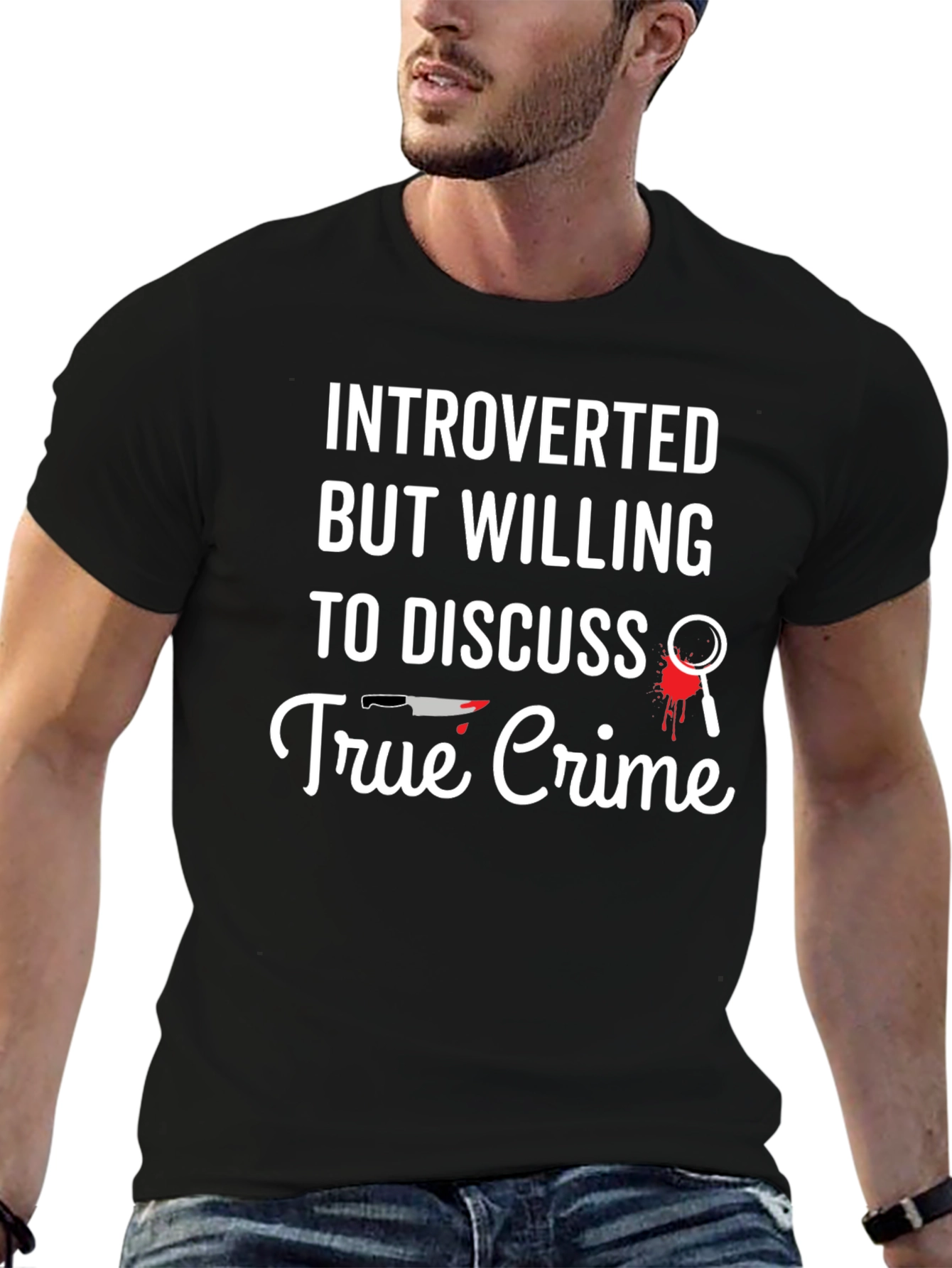 Introverted True Crime Graphic T-Shirt