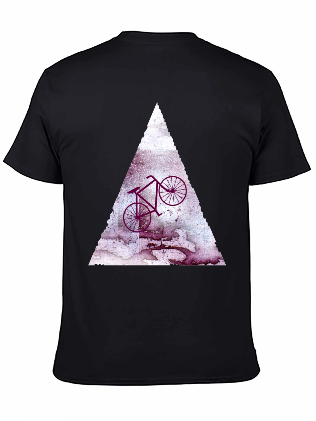 Abstract Bike Graphic Tee - Black Cotton Blend Shirt