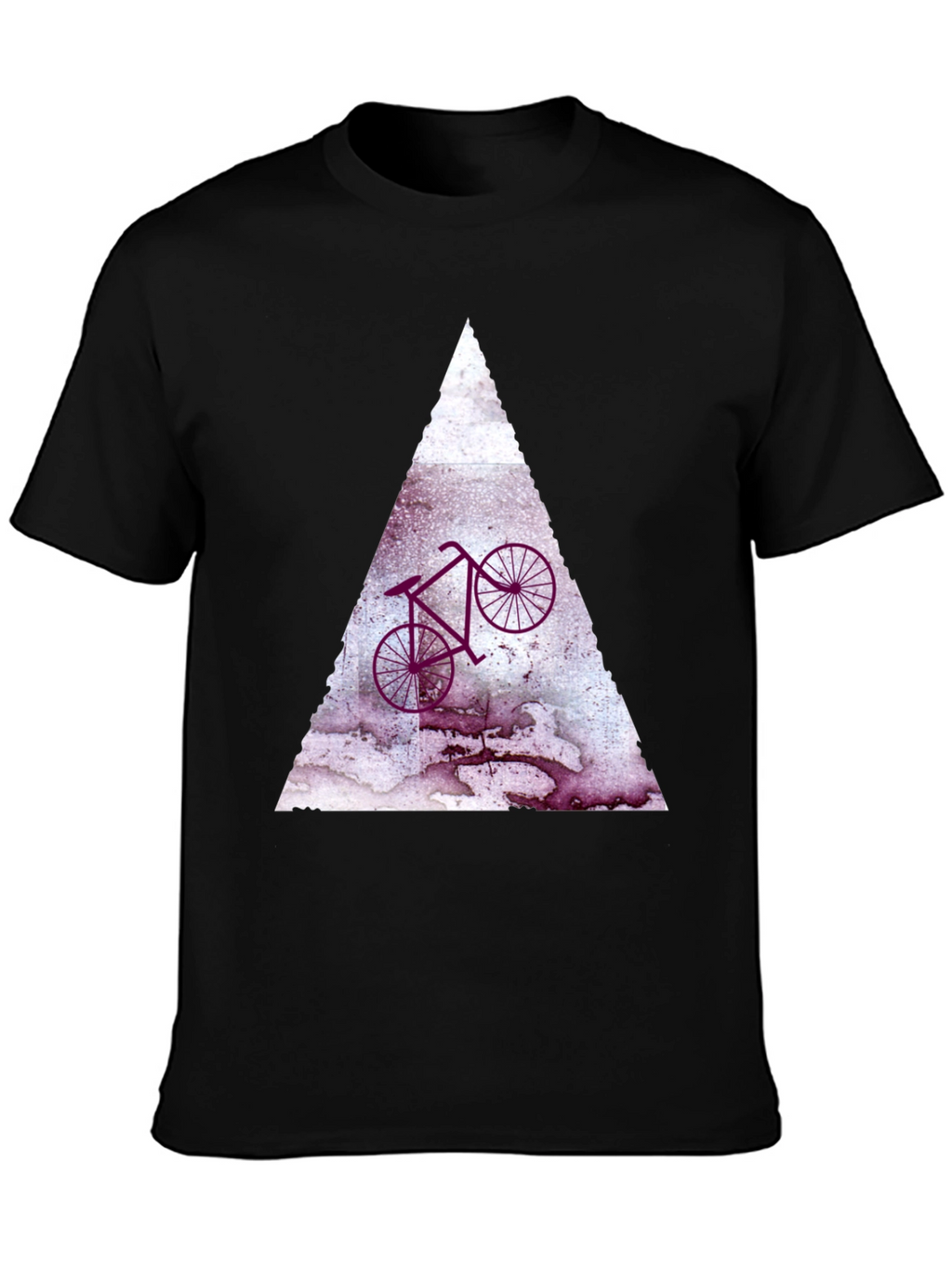 Abstract Bike Graphic Tee - Black Cotton Blend Shirt